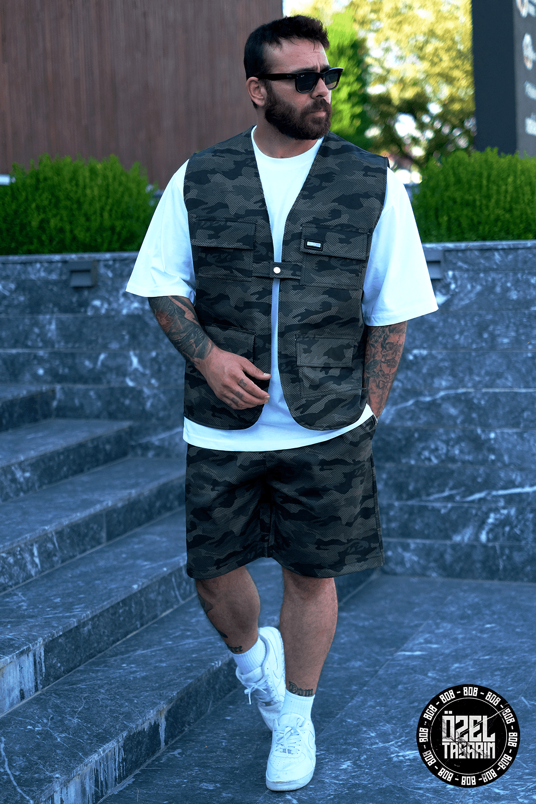 808 Shadow Camo Desen Tok Takım (Yelek + Şort)