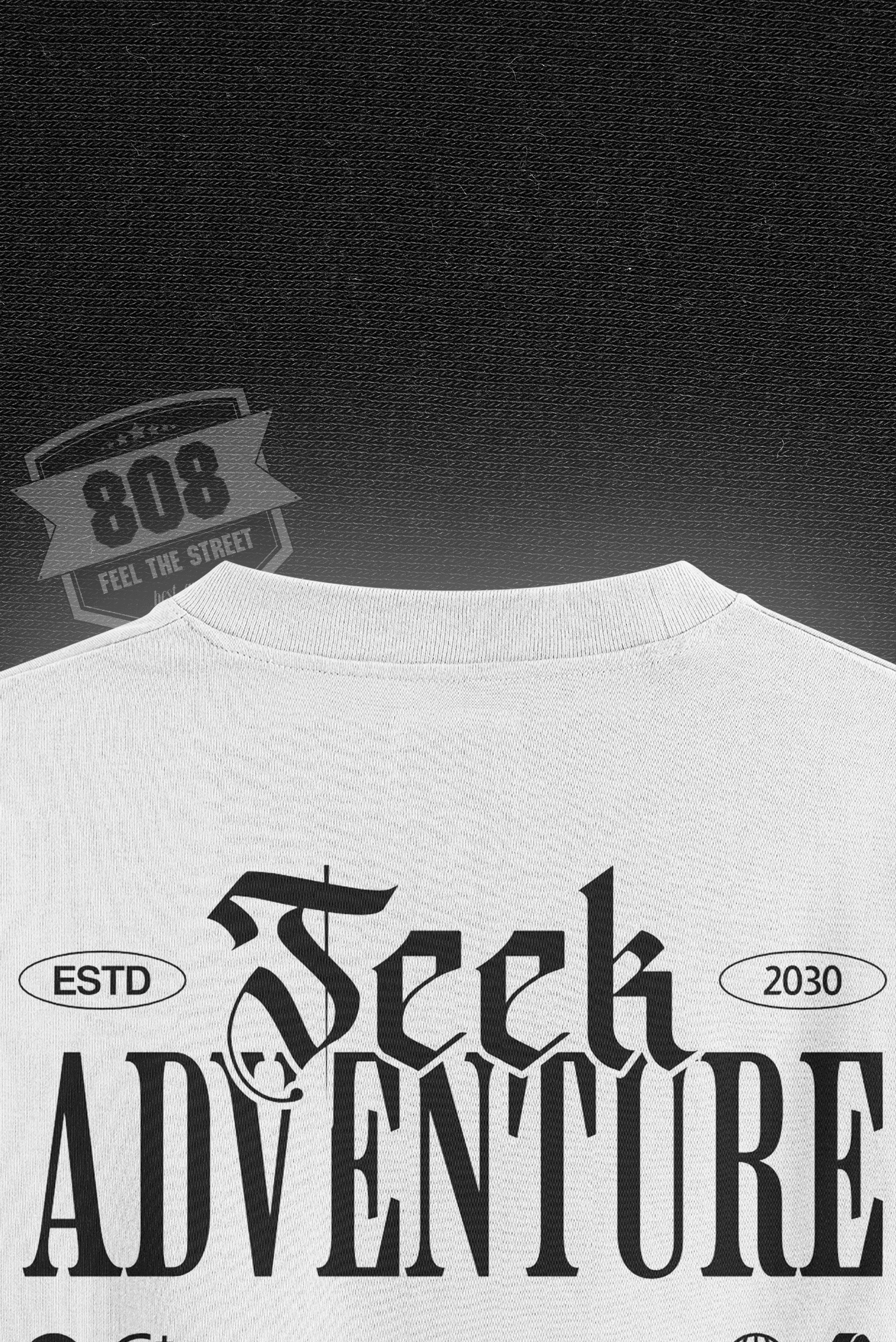 808 Seek Adventure Baskılı Oversize Tişört