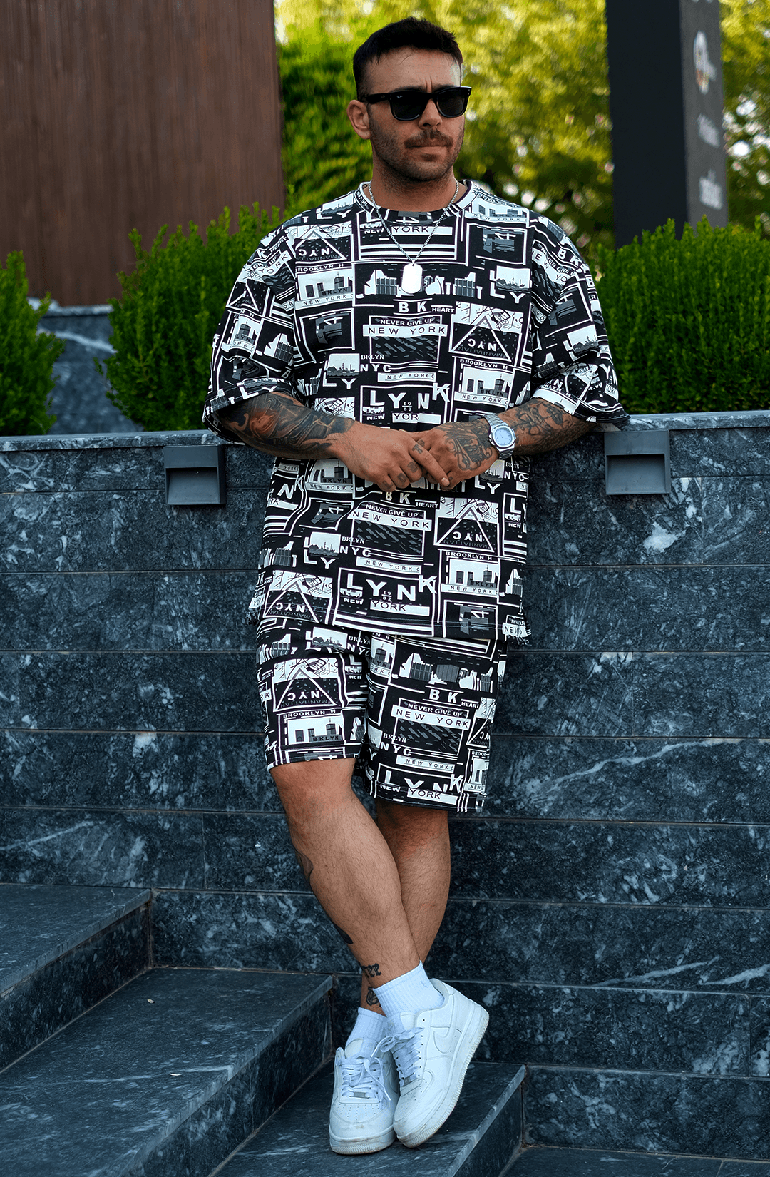 808 NYC Desen Tok  Oversize Tişört