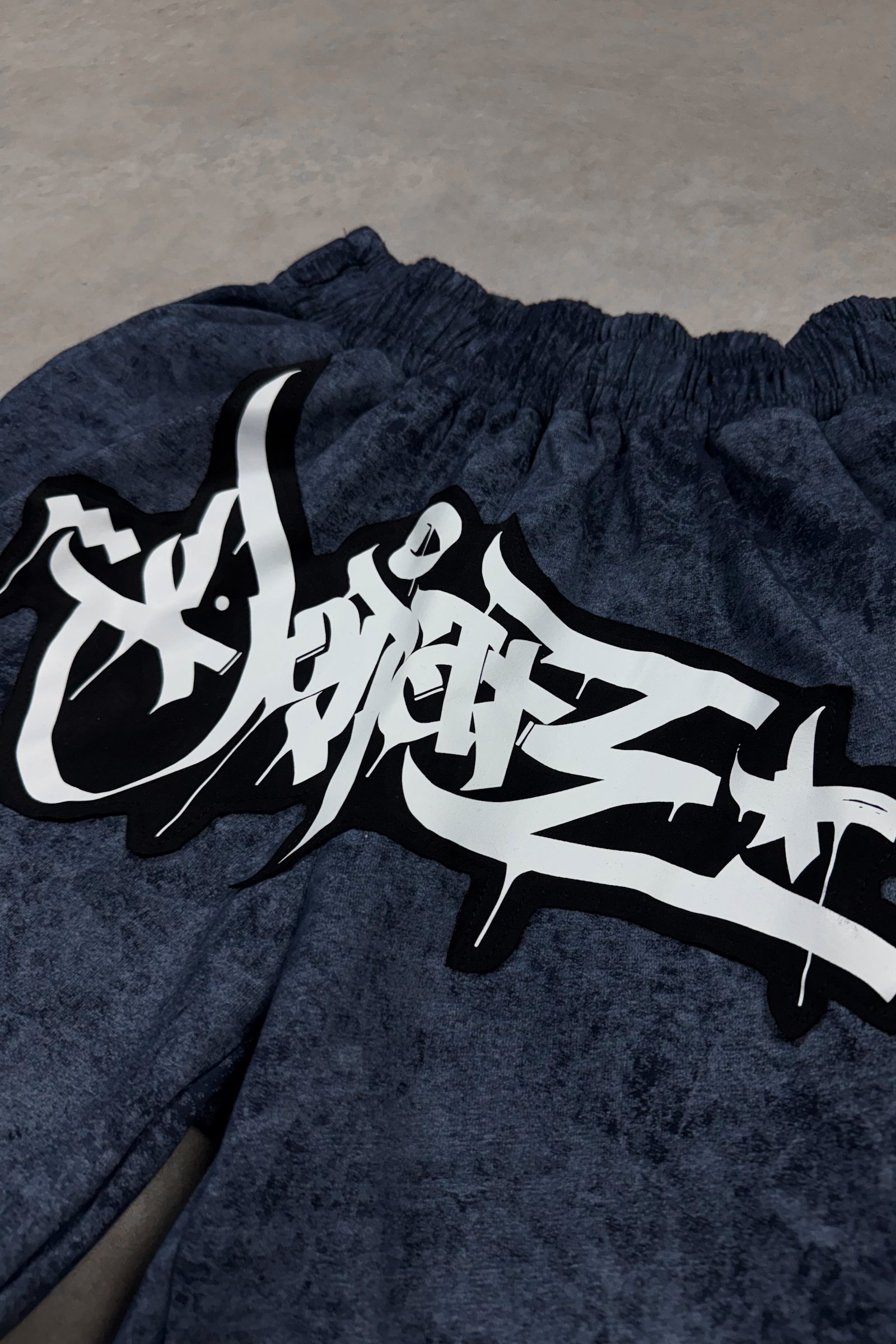 808 Tag Baskılı Oversize Takım (Tişört - Şort) - Lacivert