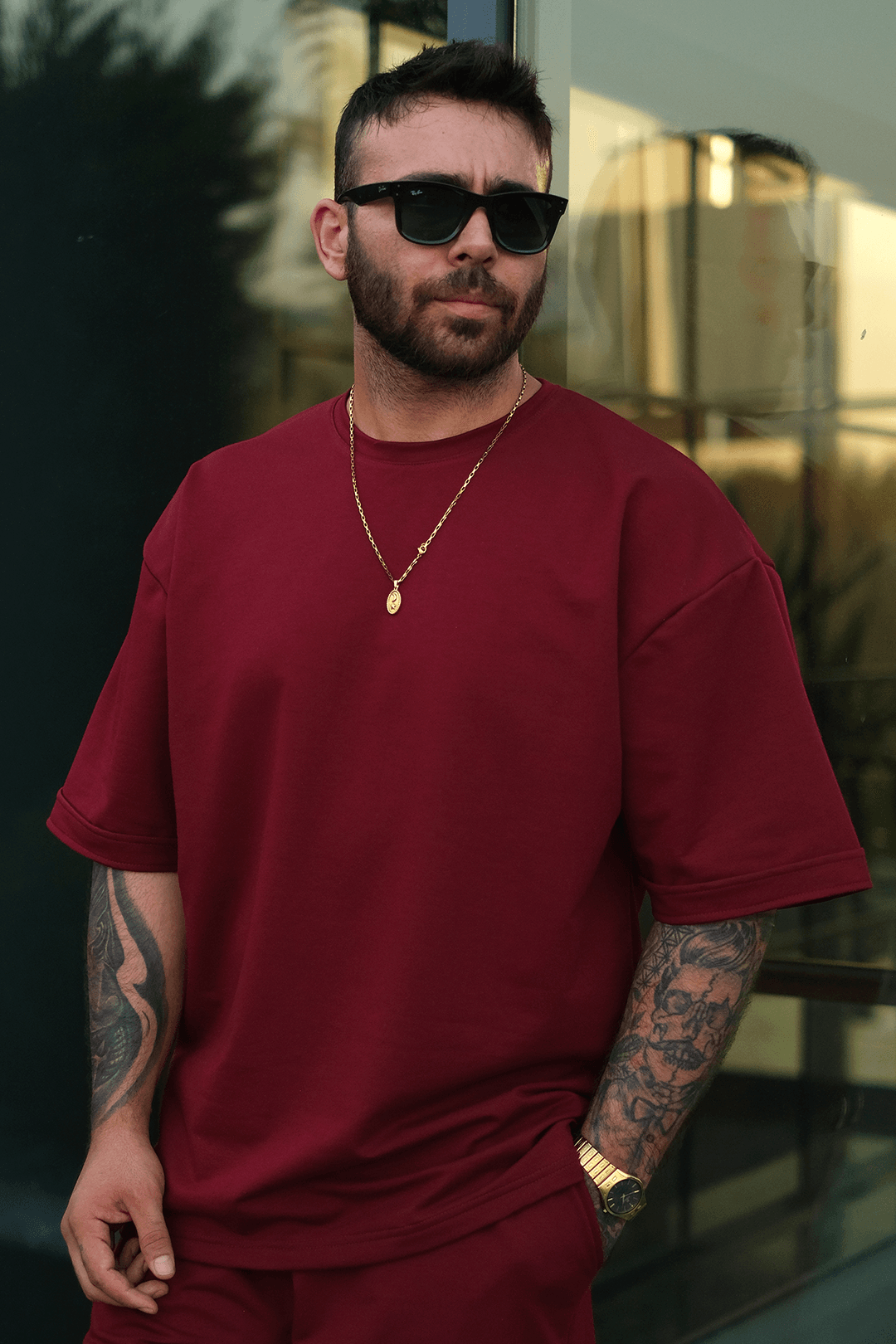 808  Desen Oversize Takım ( Tişört + jogger )