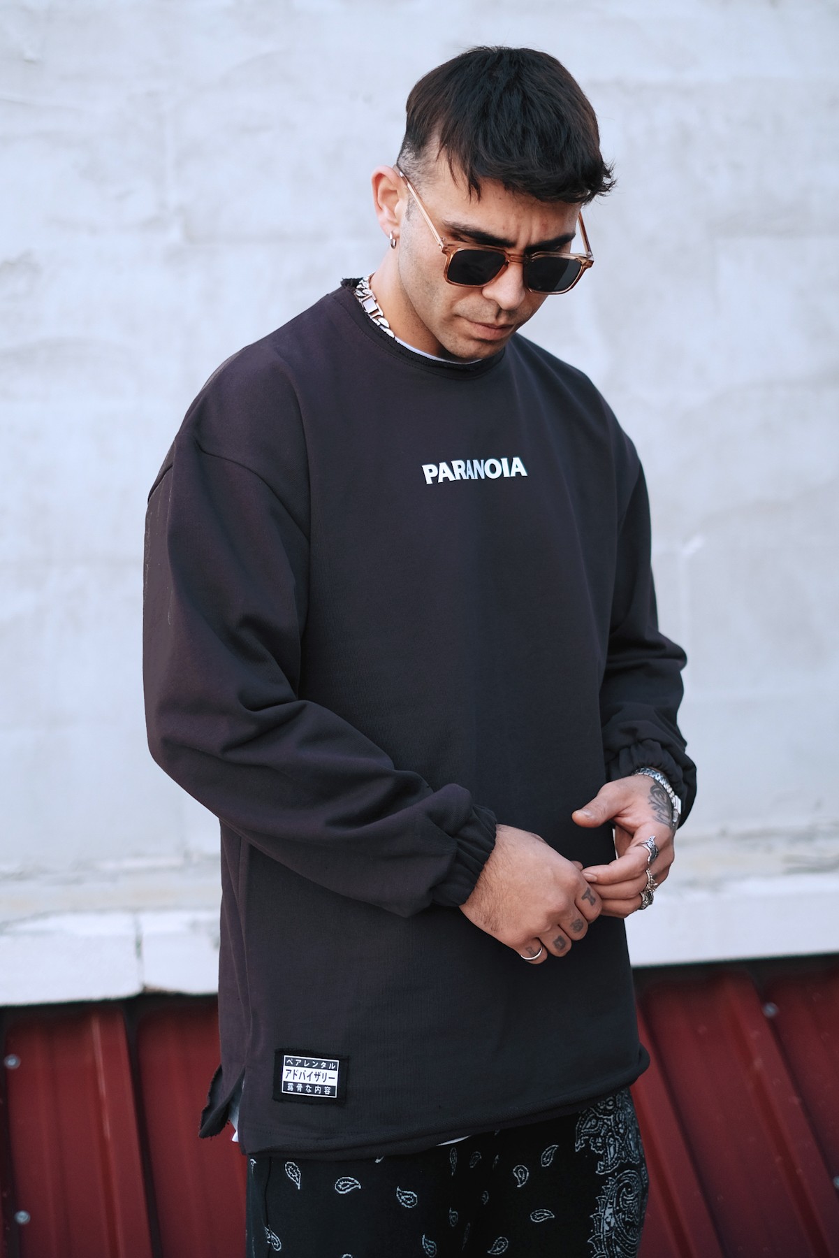 808 ''Paranoia'' Oversize Sweatshirt - Koyu Kahverengi