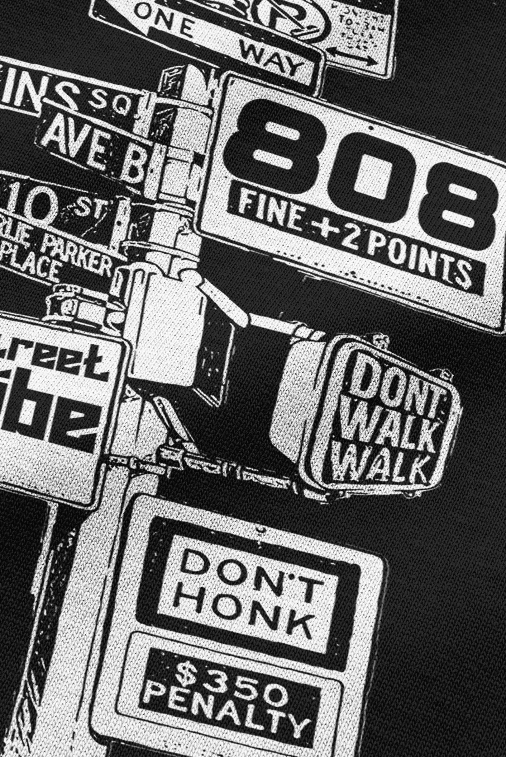 808 " Street Vibe " Baskılı Oversize Tişört
