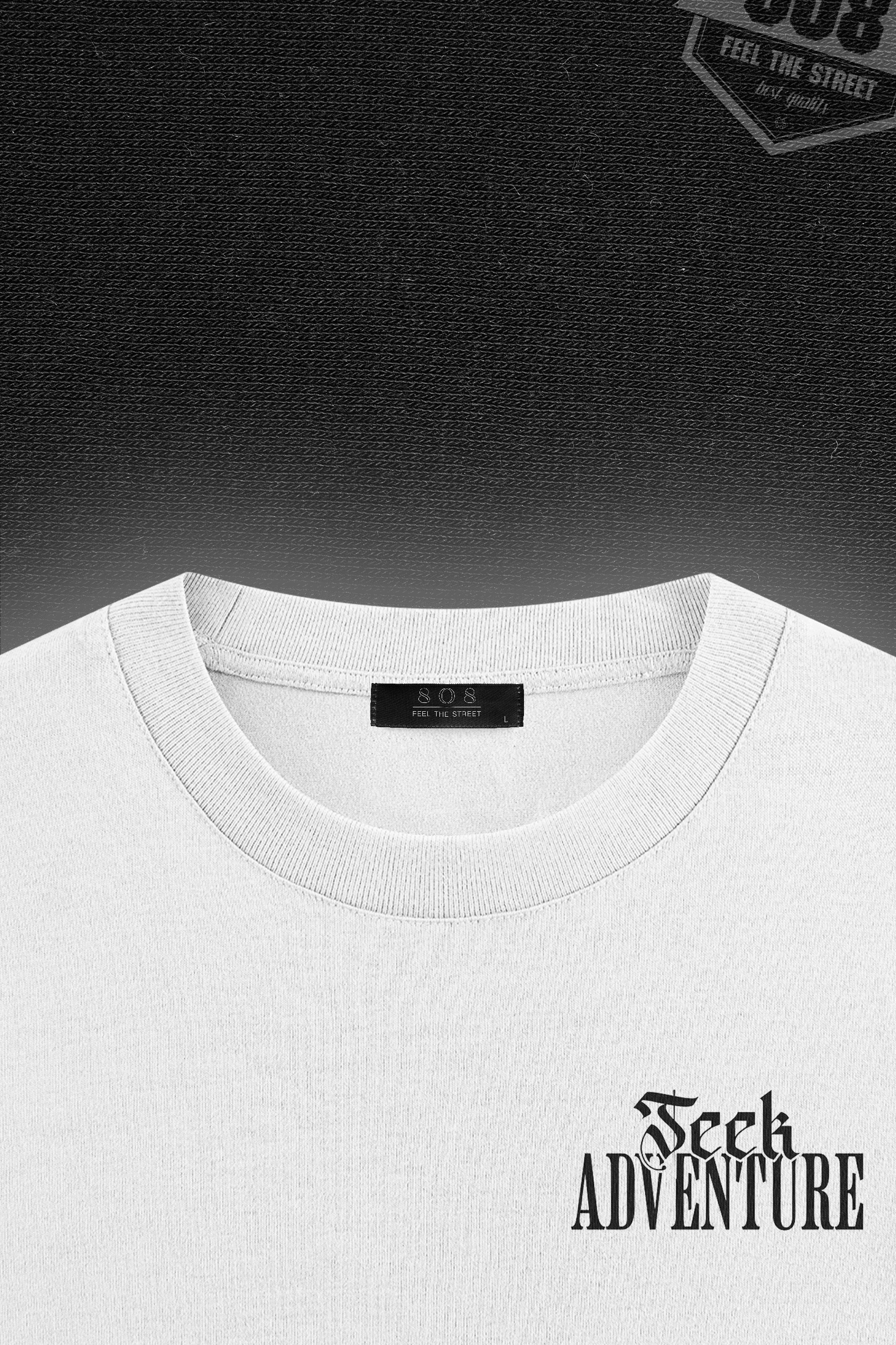 808 Seek Adventure Baskılı Oversize Tişört
