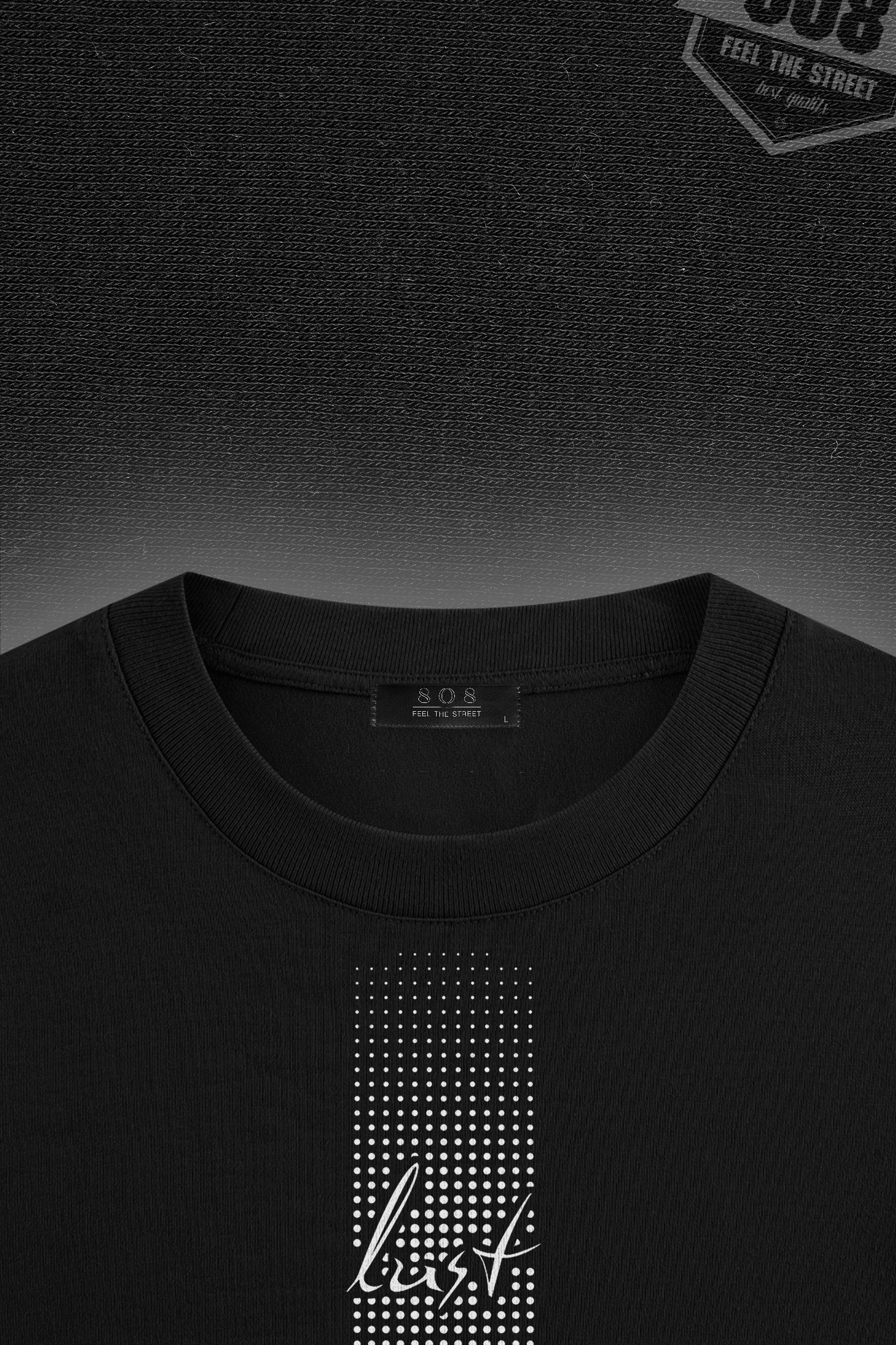 808 " Lust " Baskılı Oversize Tişört