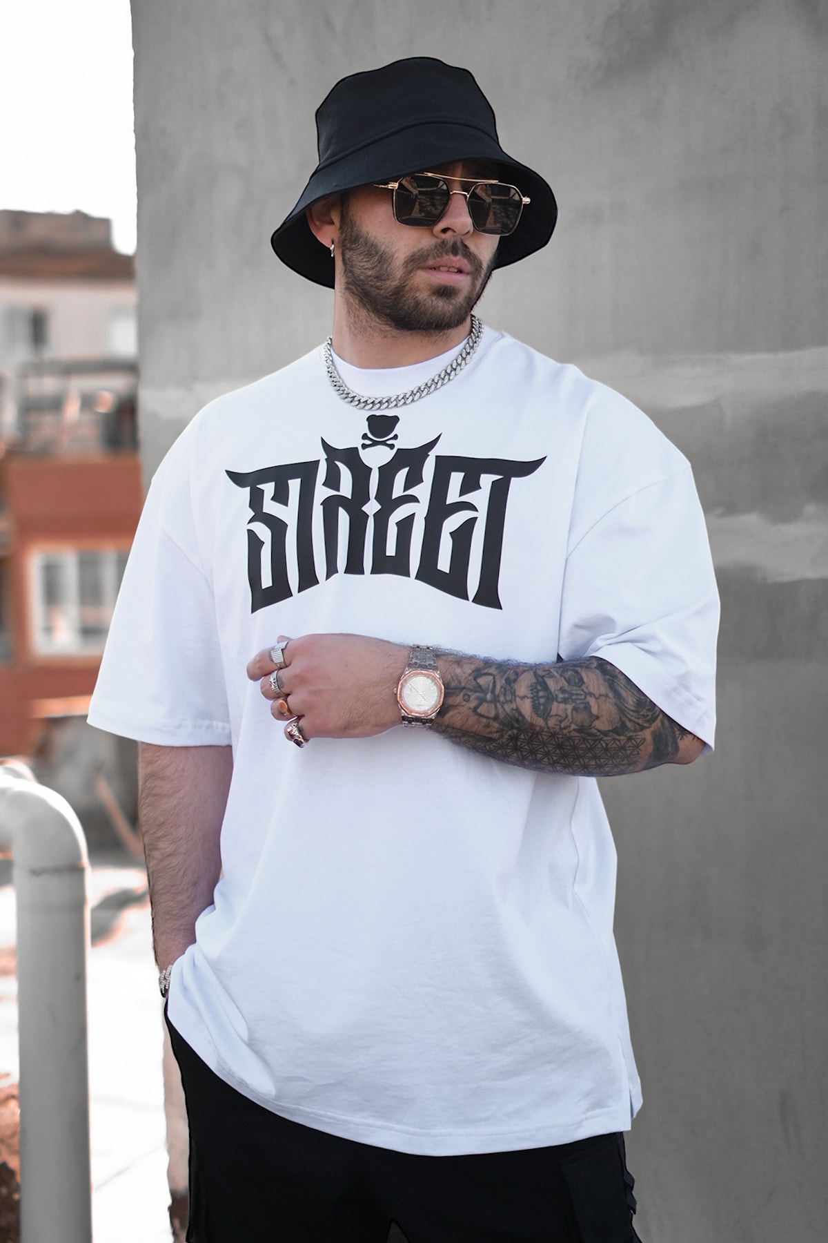 808 Street Hustler Sırt Baskılı Tişört