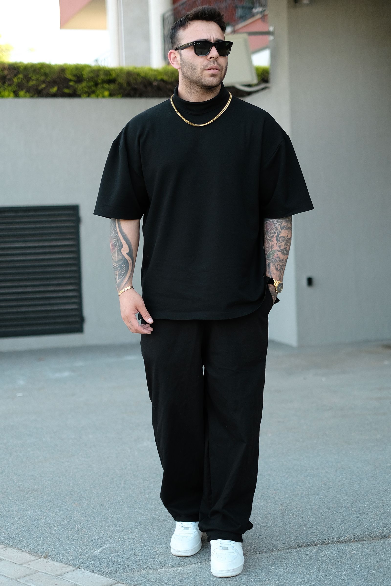 808 Balıkcı Yaka Tok Oversize Tişört