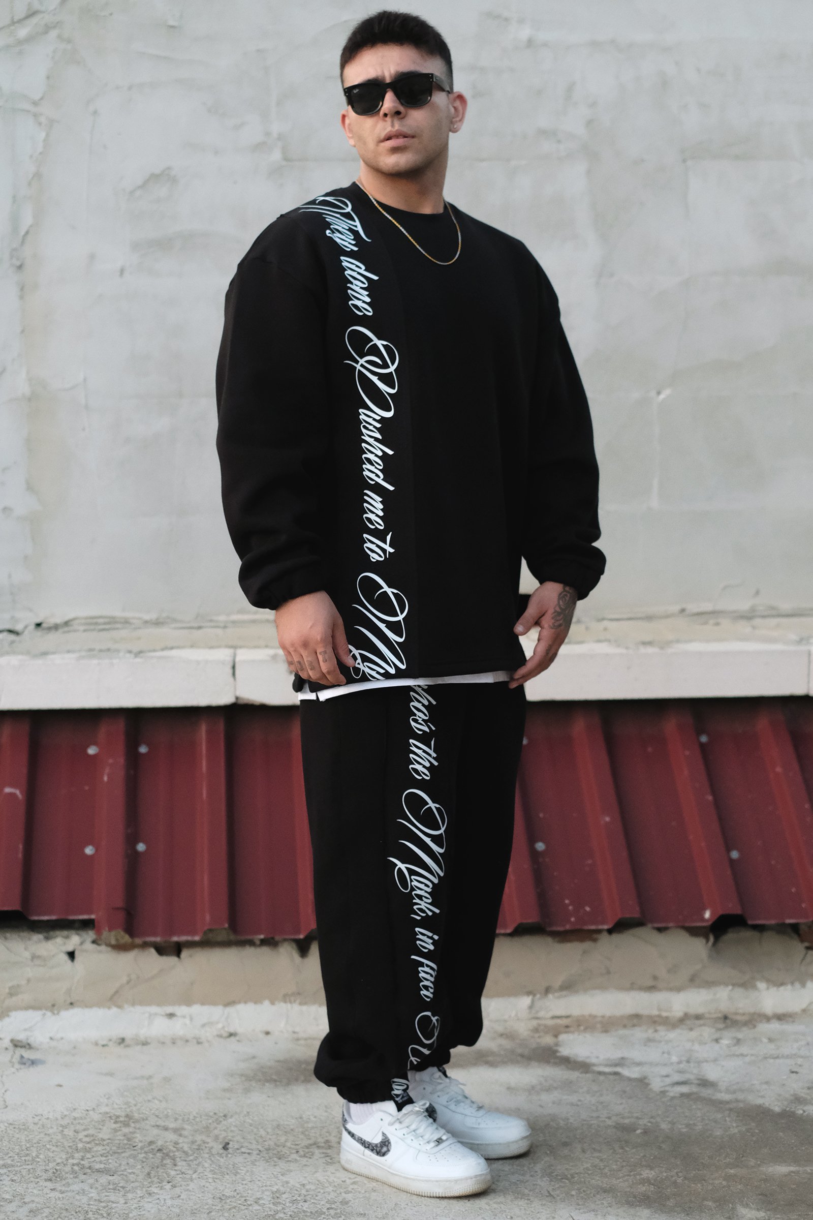 808 Şerit Detay Baskılı Oversize Sweatshirt 