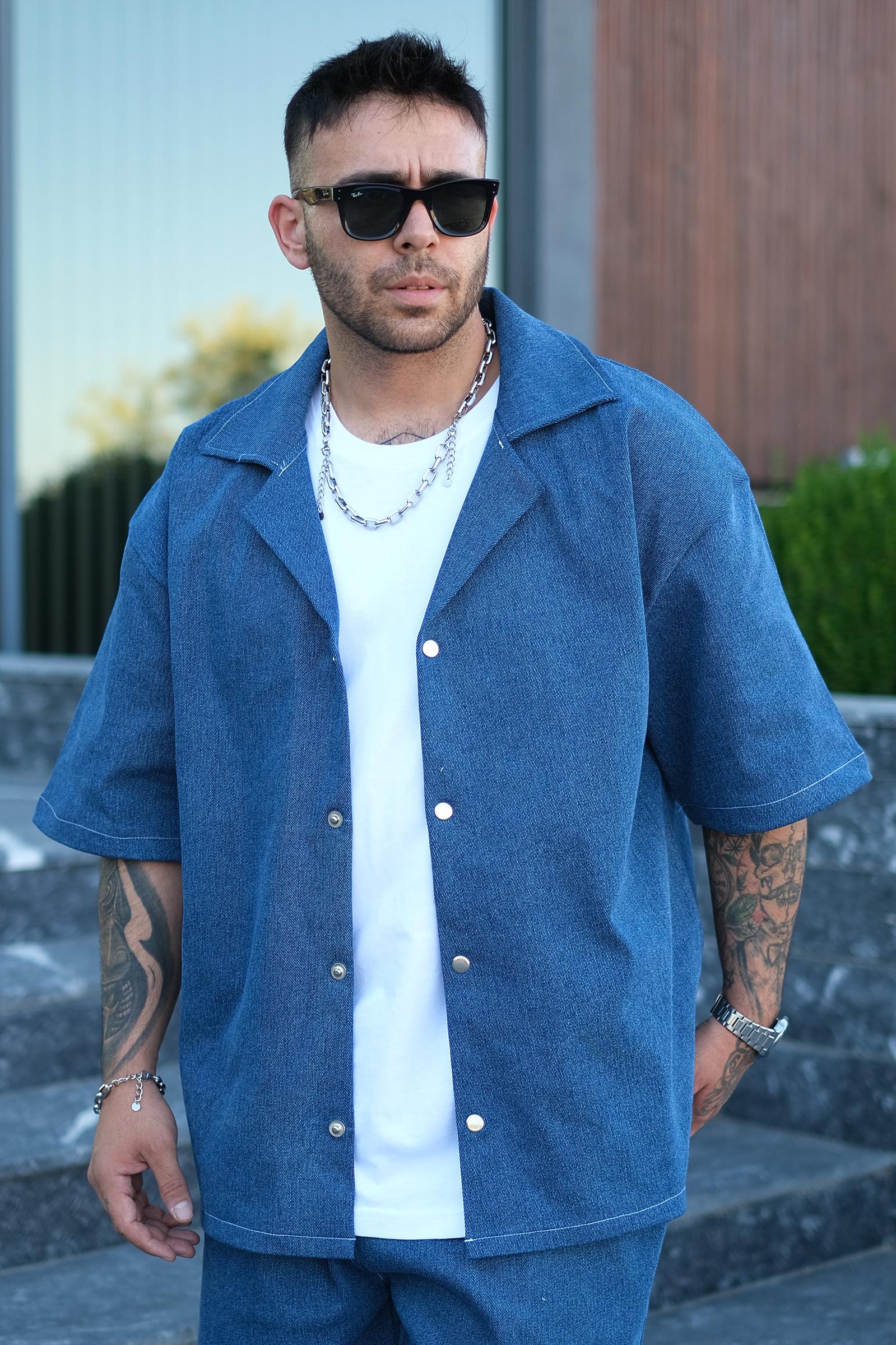 808 Oversize Basic Tok Kot Gömlek