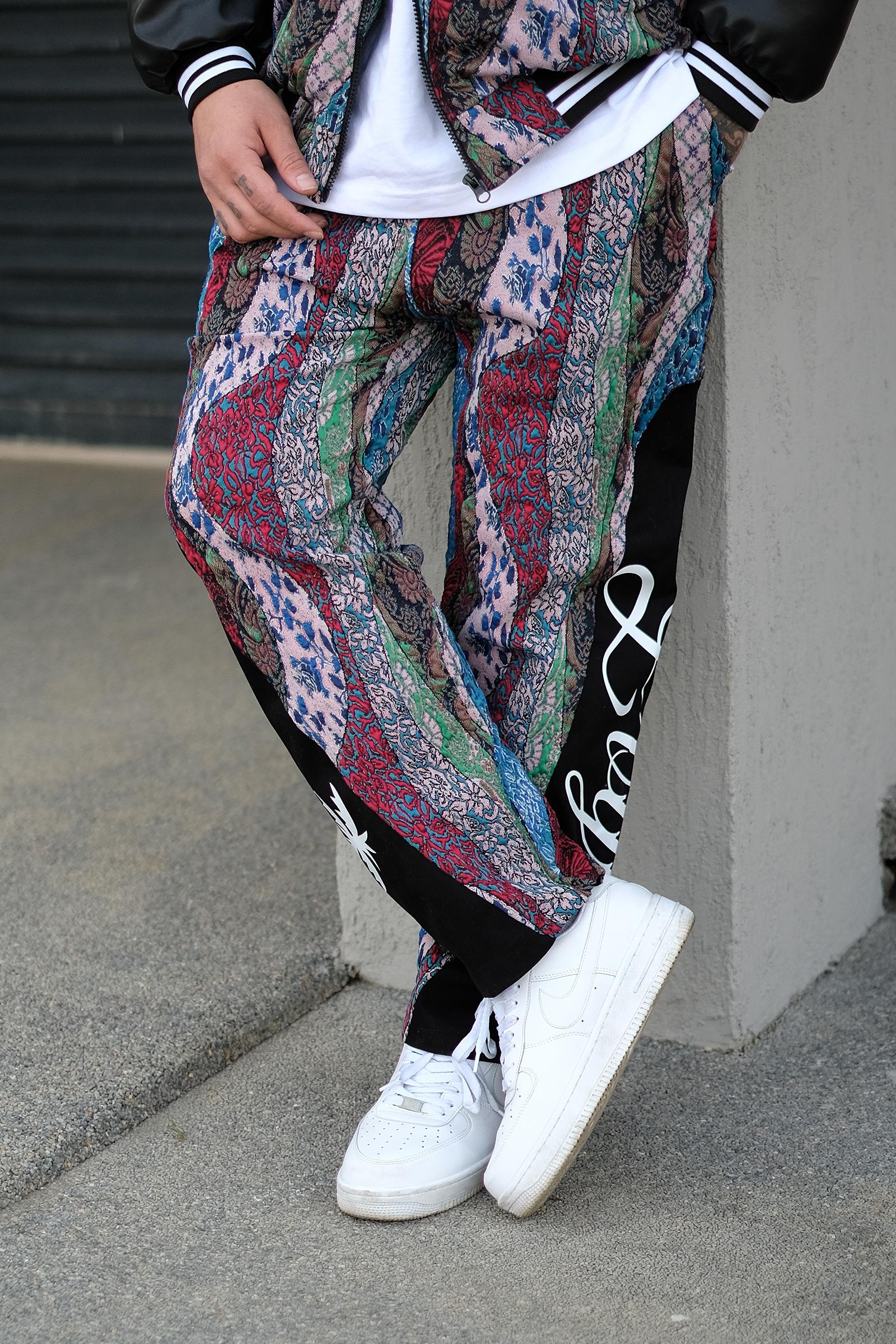 808 Street Dreams Kabartma Dokulu Kontrast Baggy Jogger