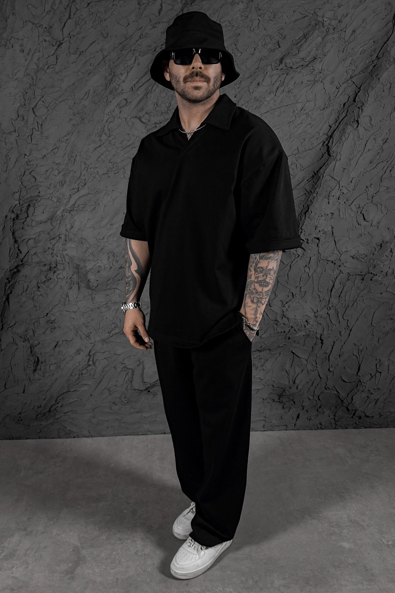 808 Basic Tok Oversize Yakalı Takım