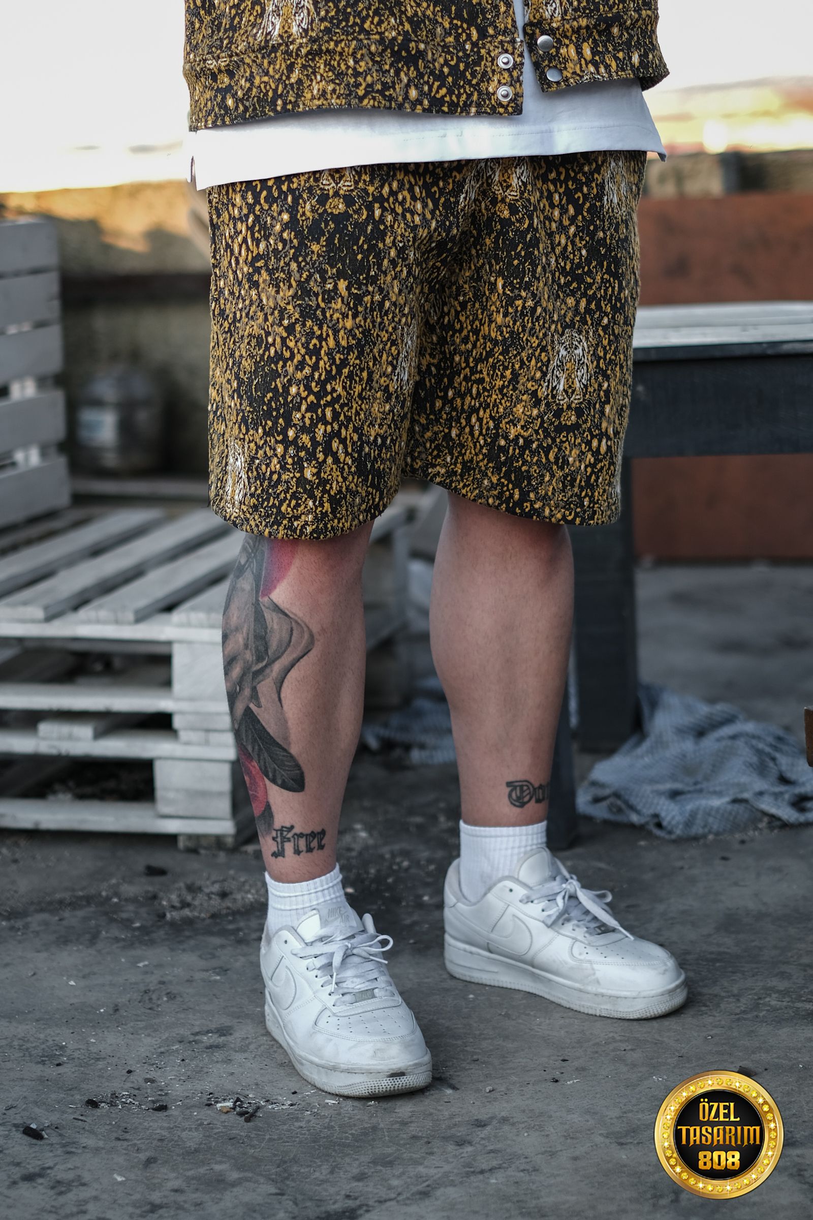 808 Tiger Desen v2 Dokulu Şort