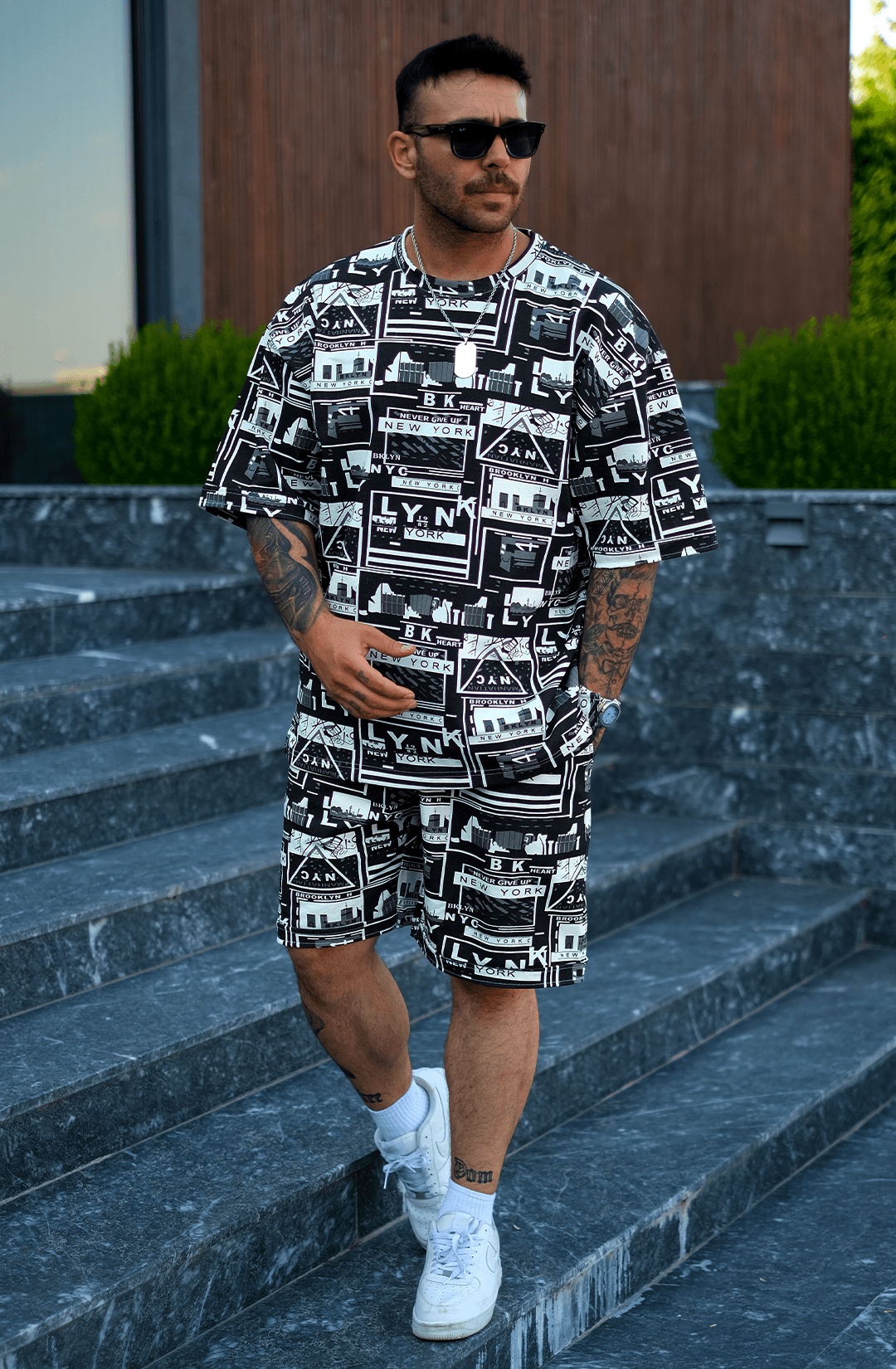 808 NYC Desen Tok  Oversize Tişört