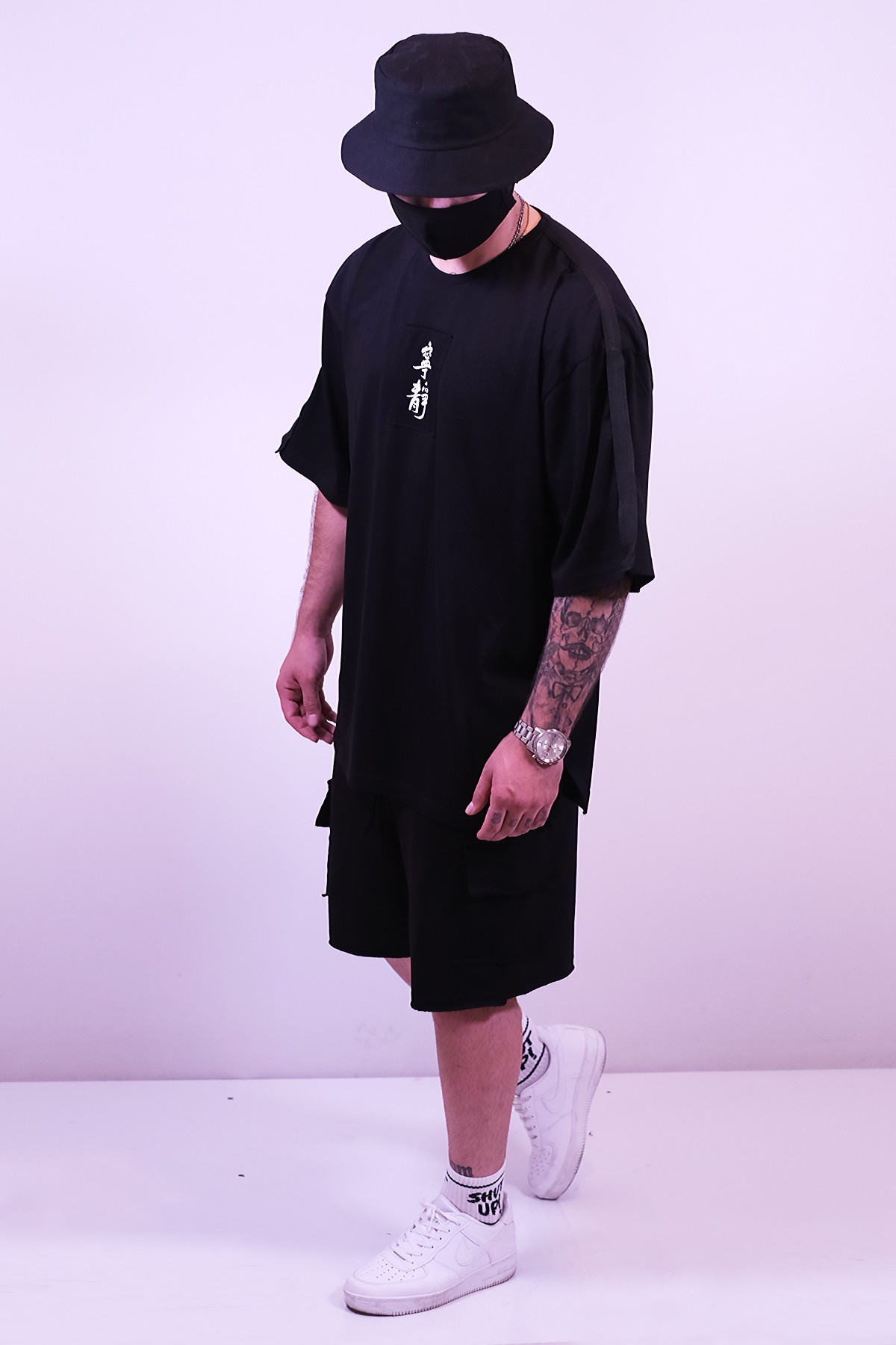 808 Kordon Detay Oversize Tişört