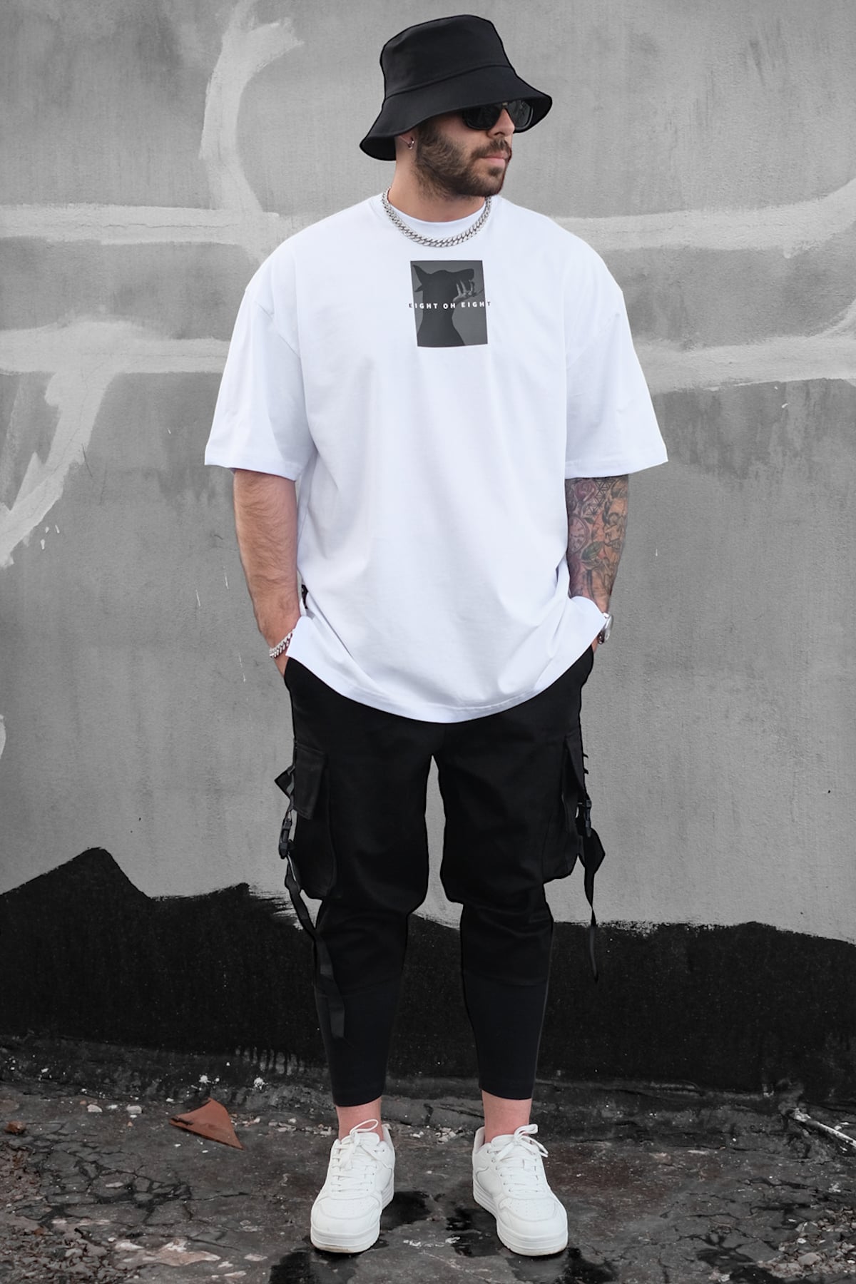 808 Eight Oh Eight Resim Baskılı Oversize Tişört