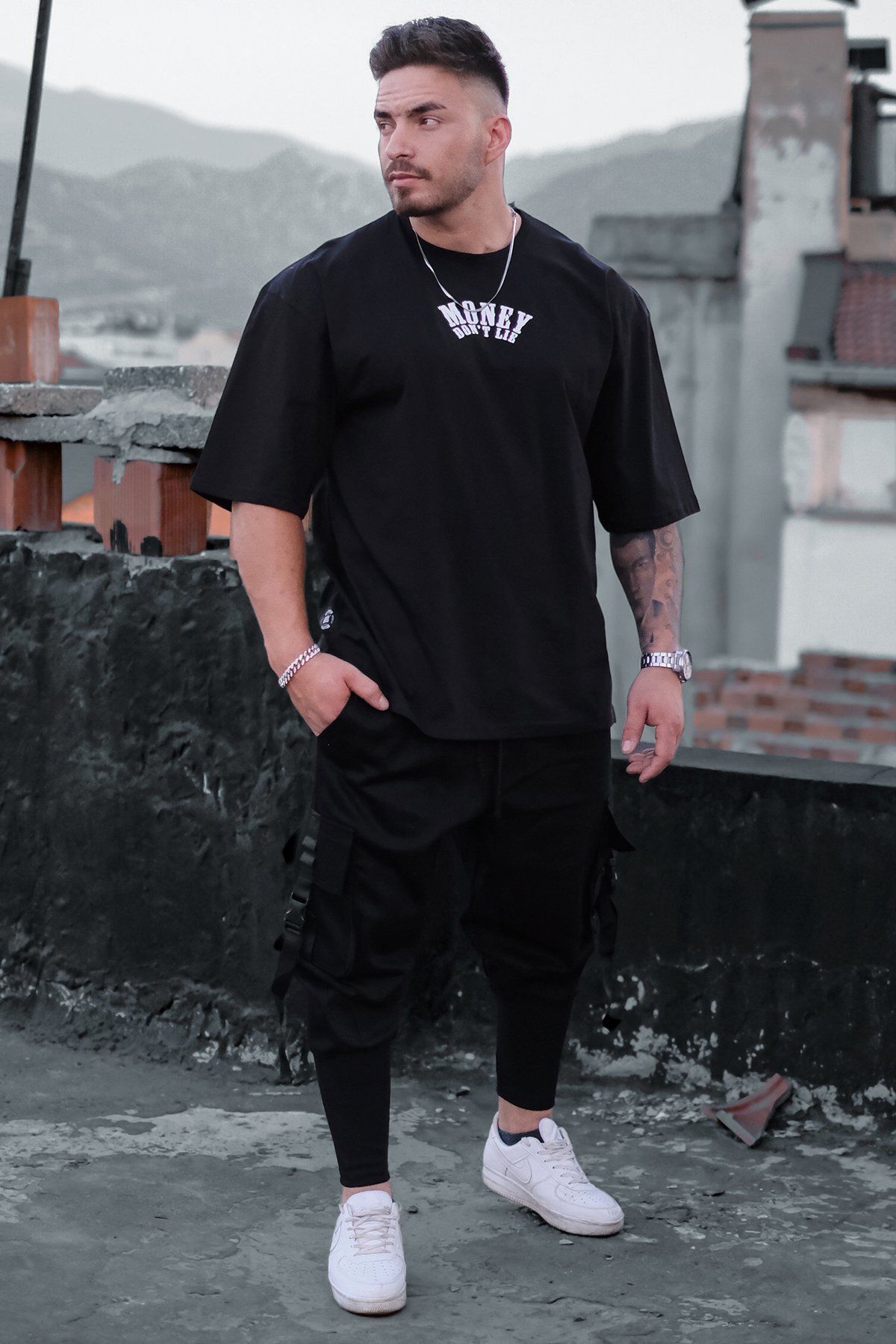 808 Money Don't Lie Baskılı Oversize Tişört