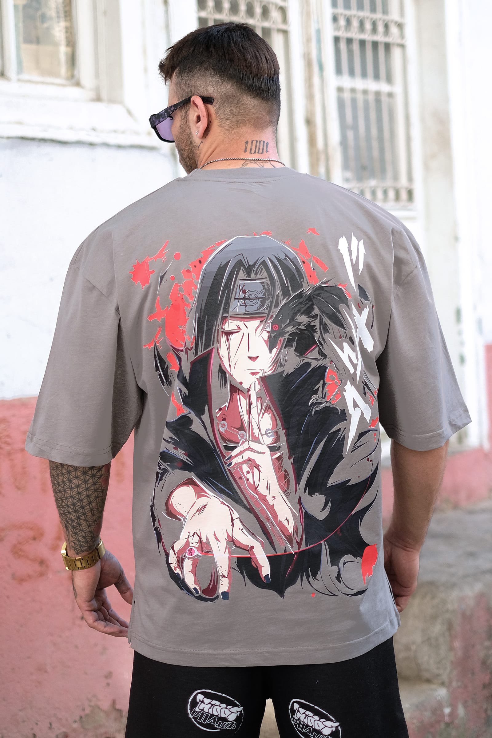 808 Naruto Itachi Eyes Never Lie Oversize Tişört