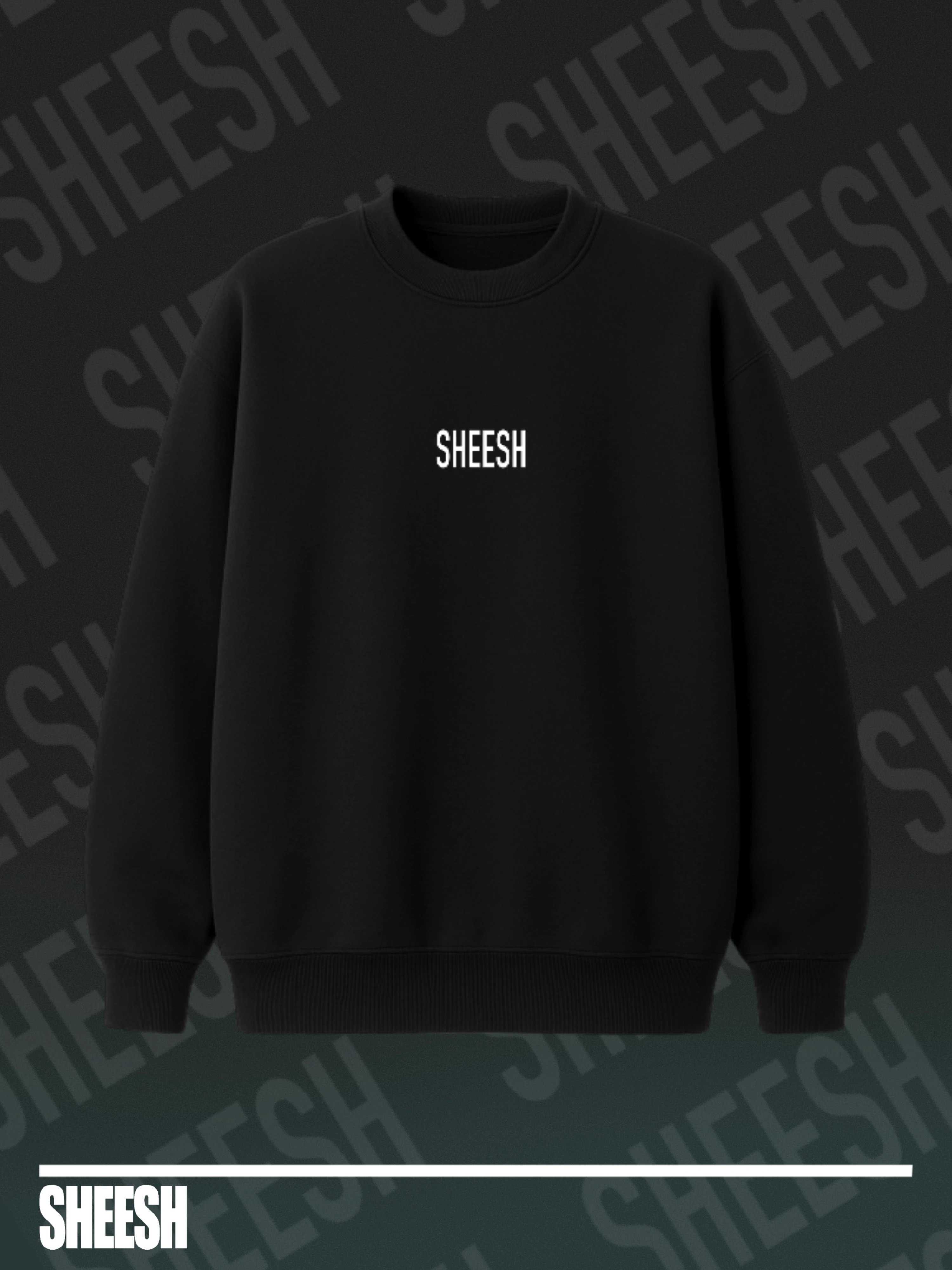 SAMUMEOW Oversize Sweatshirt - Siyah