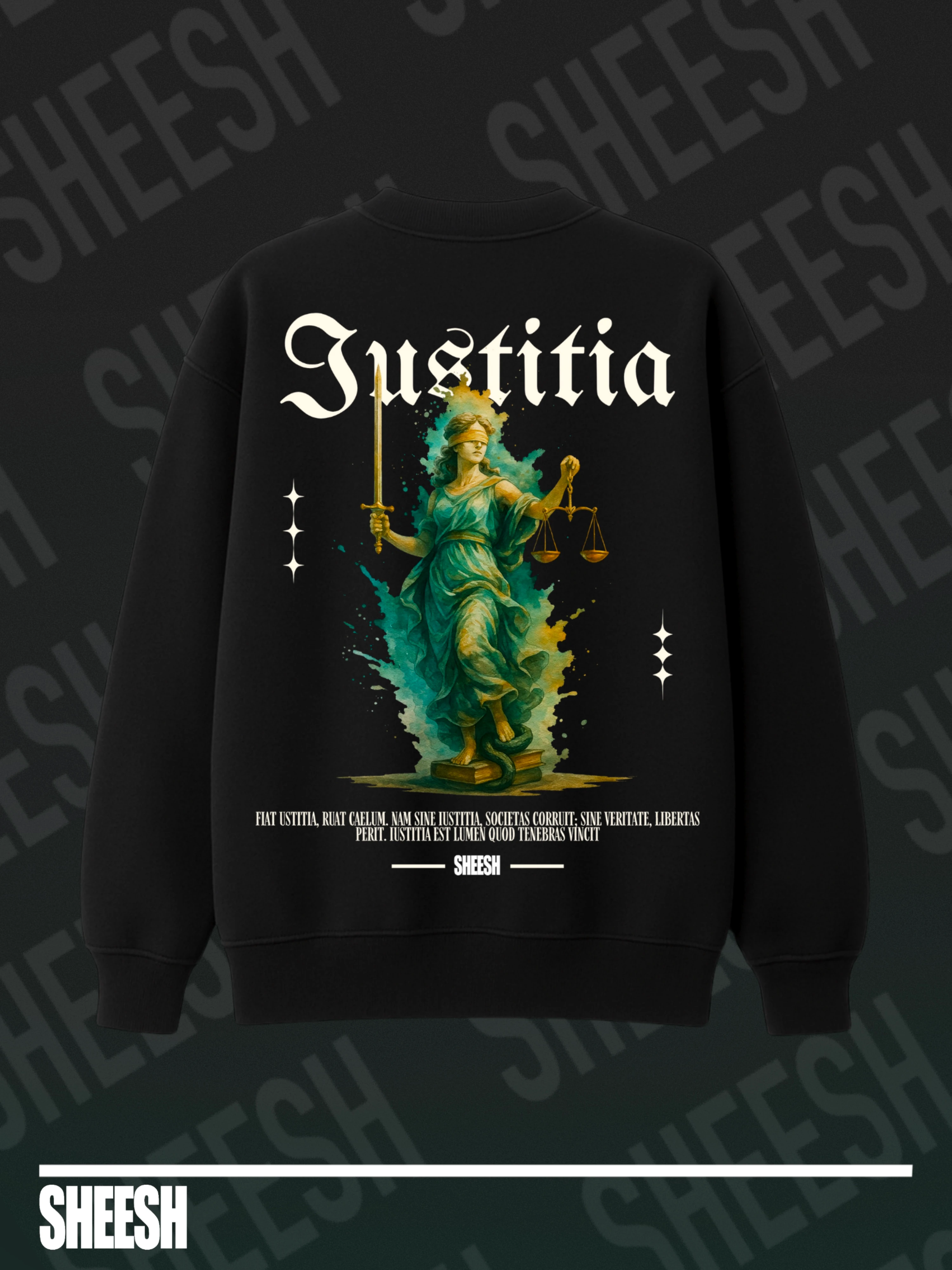 LUSTITIA Oversize Sweatshirt - Siyah