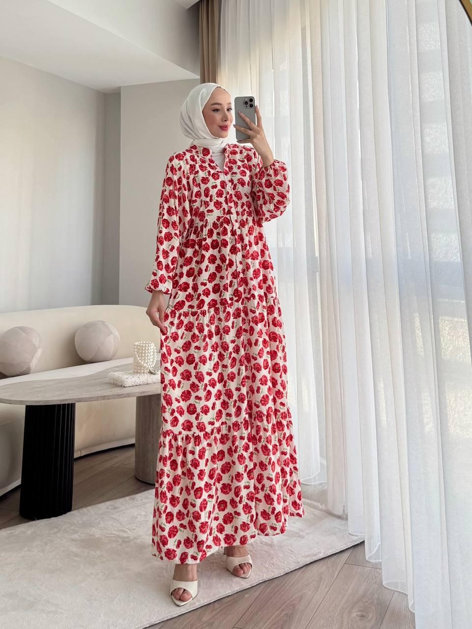 Rose Elbise - Kırmızı