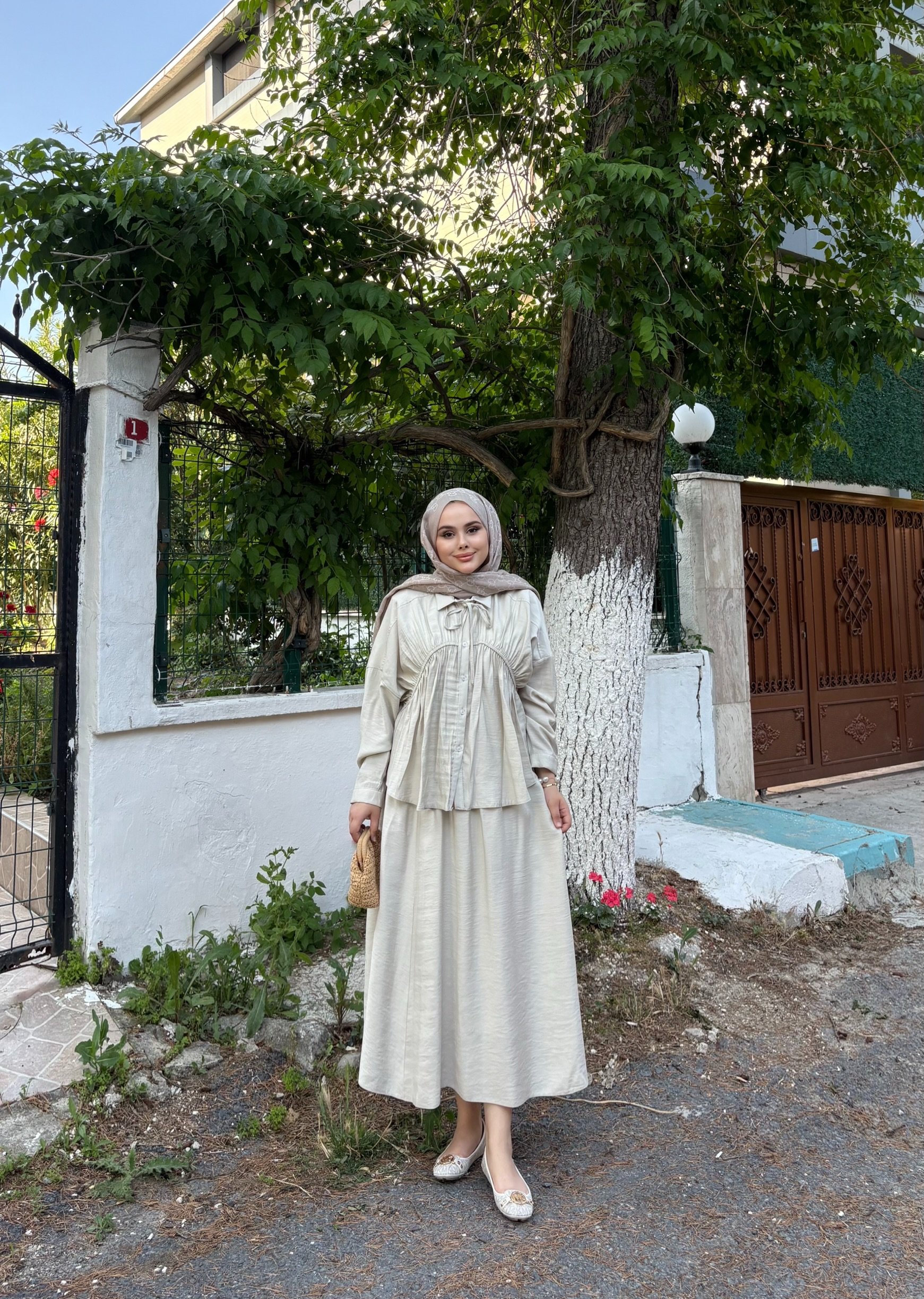 Albatros Etekli Takım  - Bej