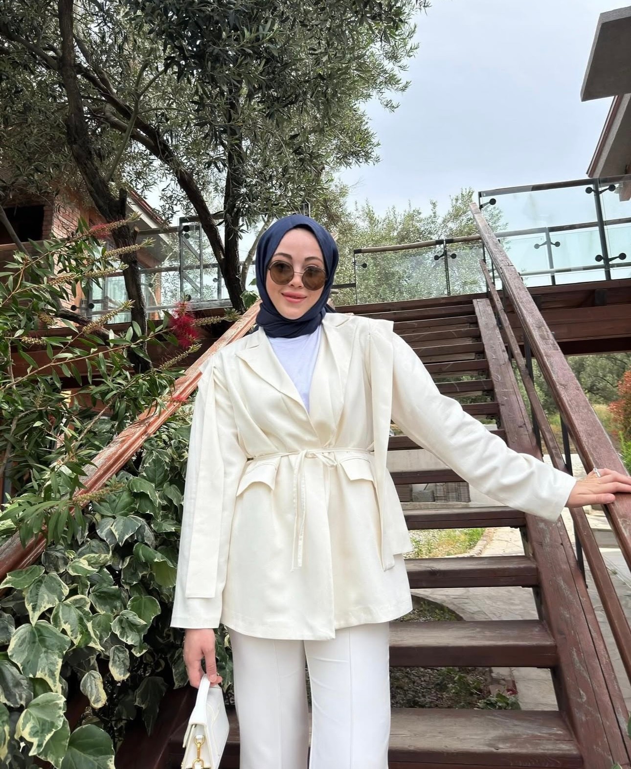 Kuşaklı Ceket - Ekru