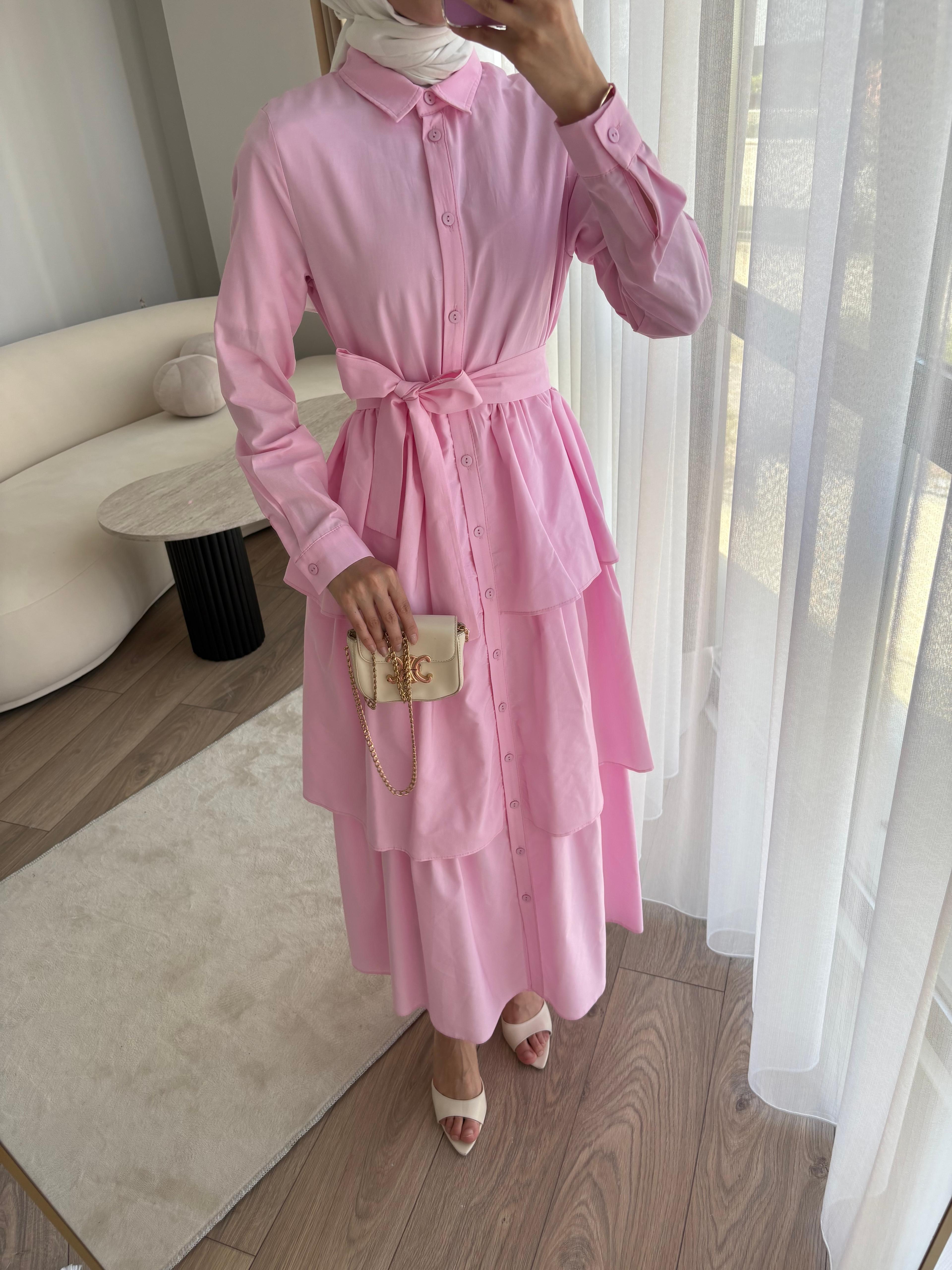 Milava Kat Kat Elbise - Pembe