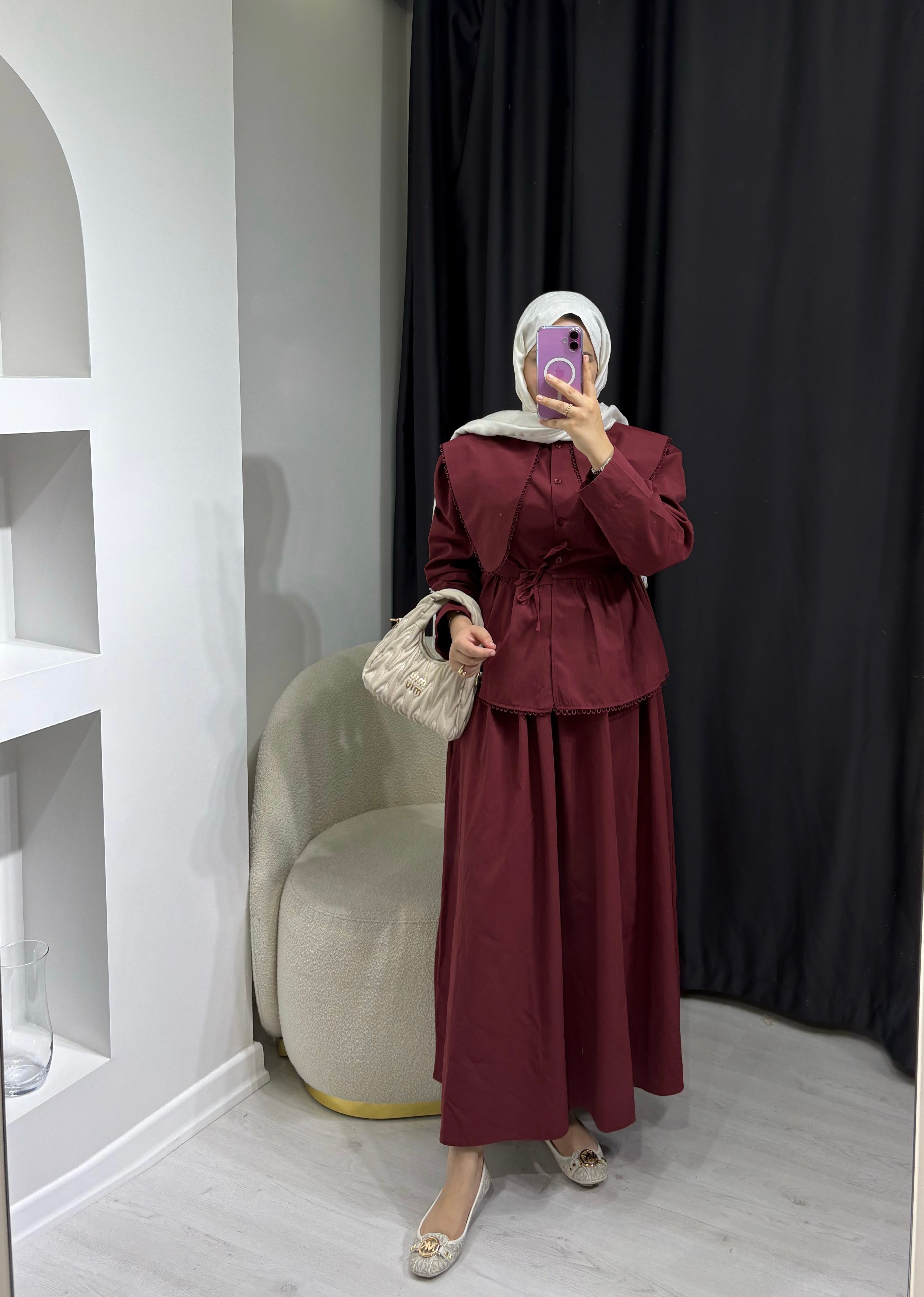 Lady Etekli Takım - Bordo