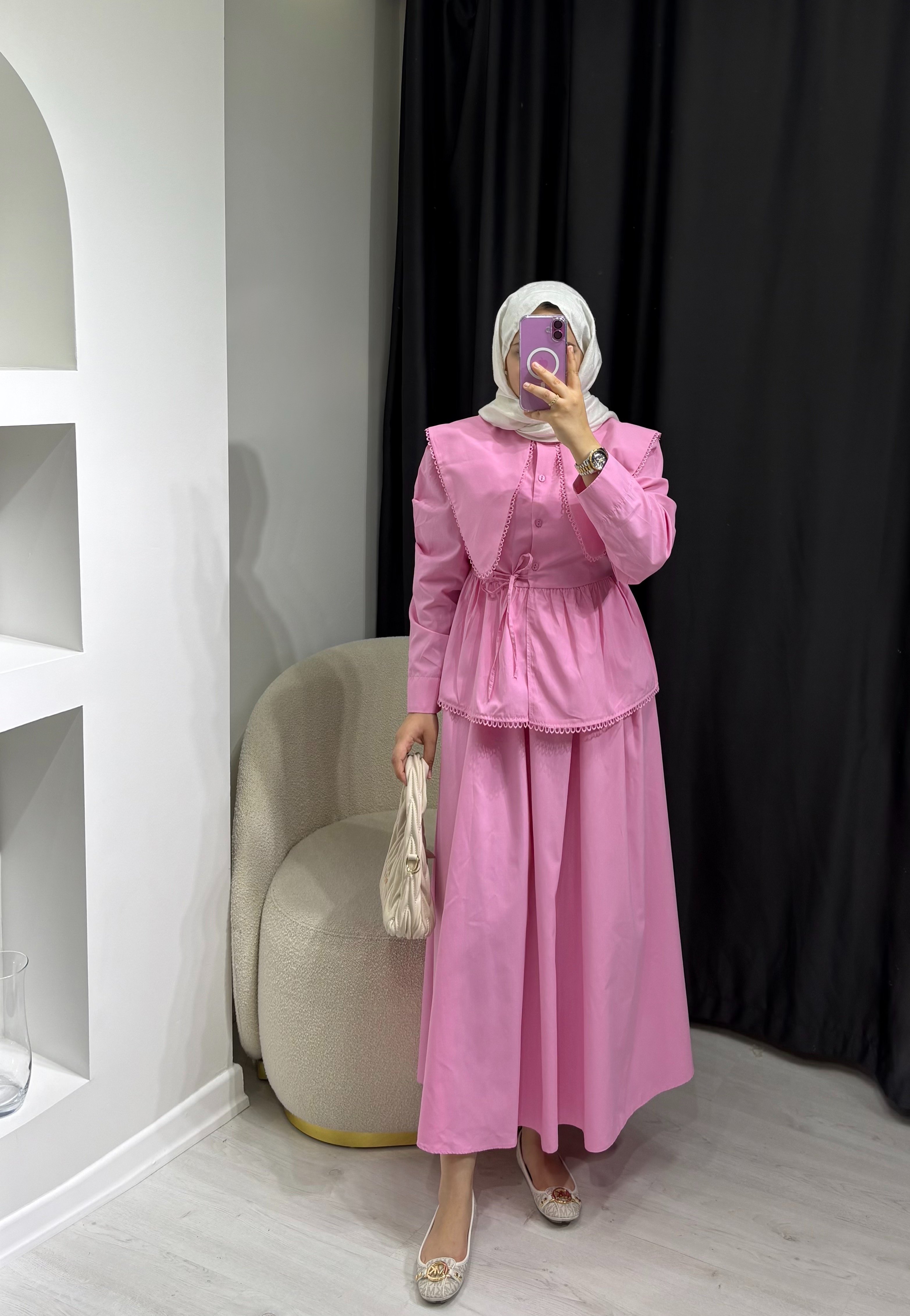 Lady Etekli Takım - Pembe
