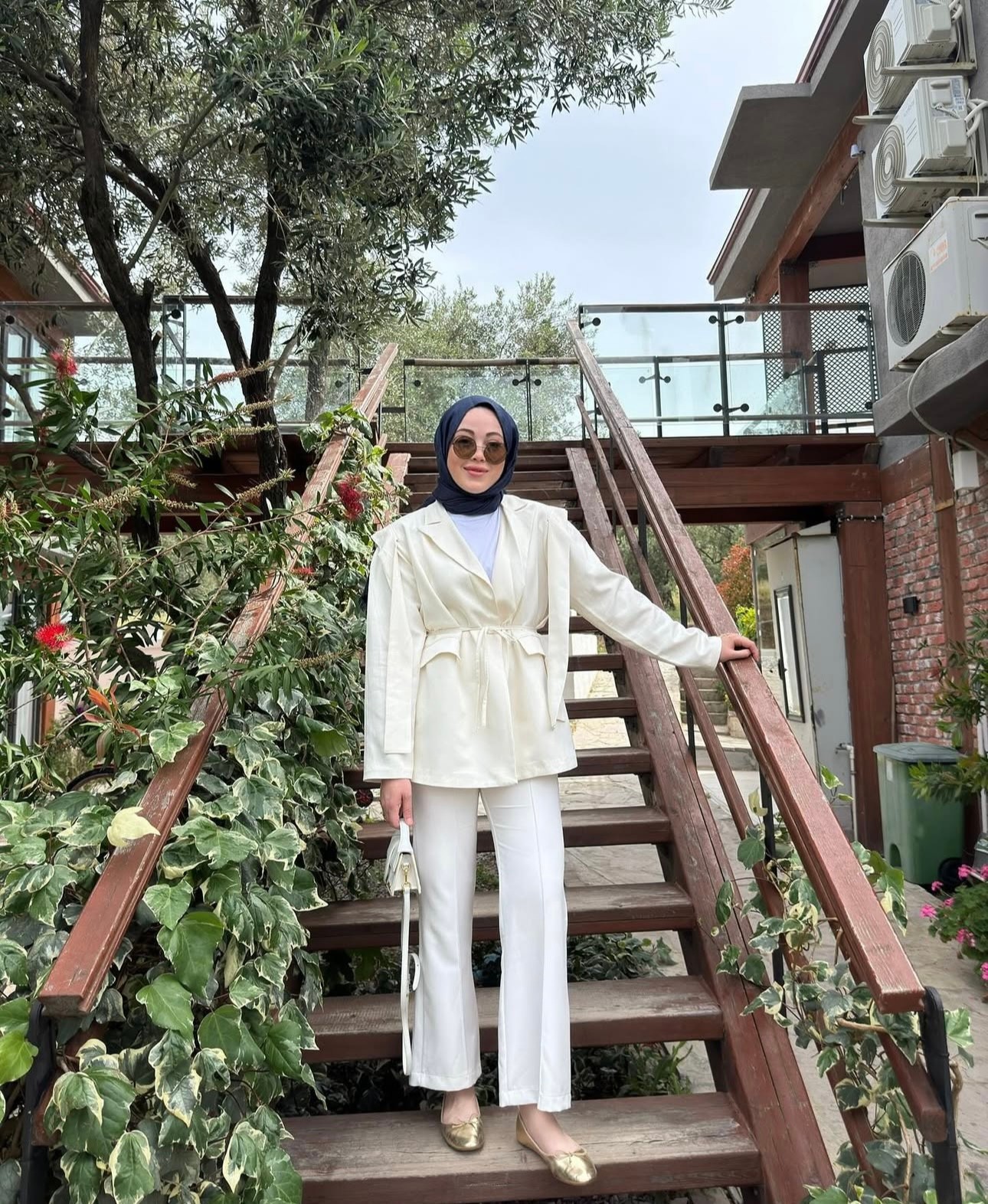 Kuşaklı Ceket - Ekru