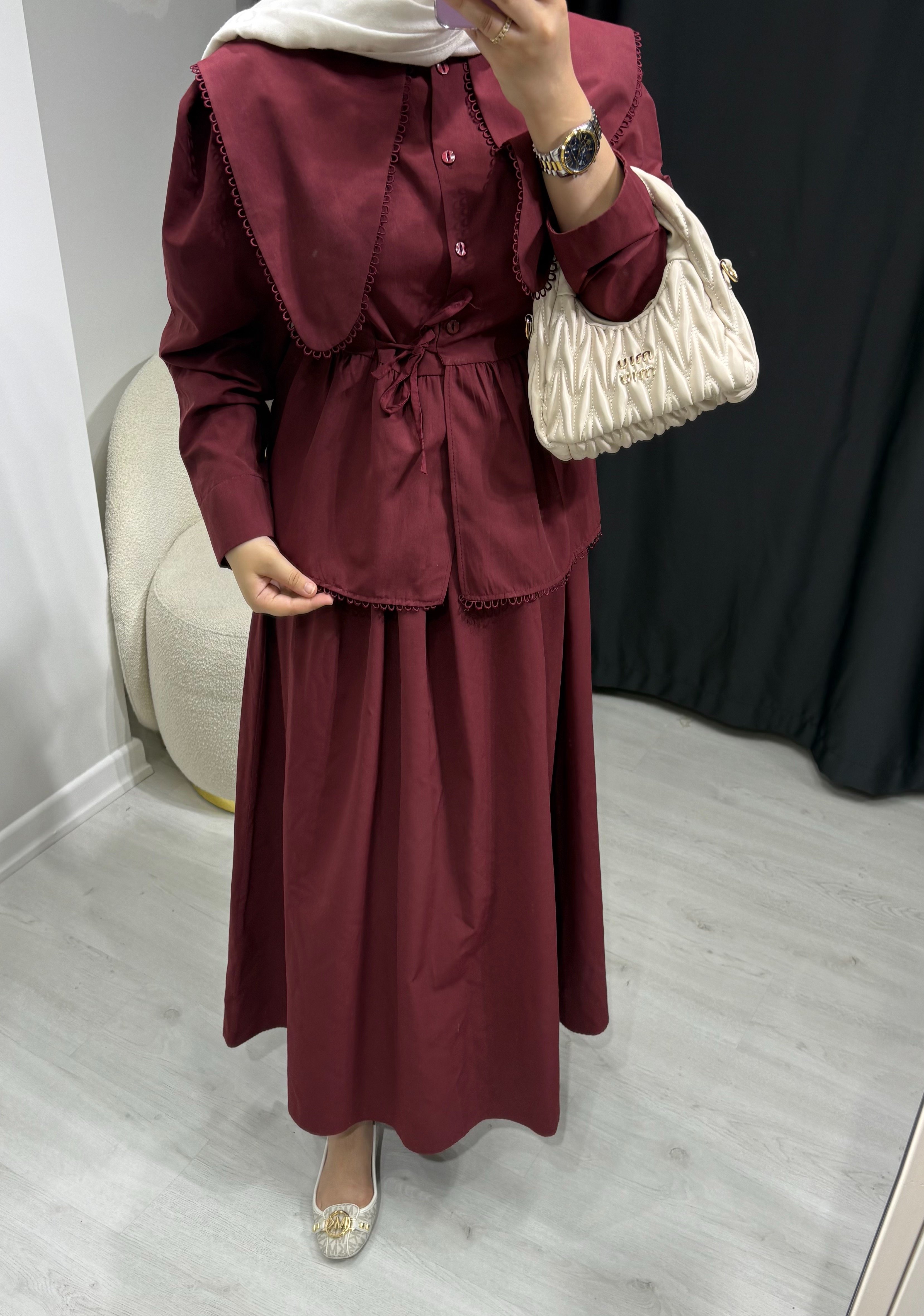 Lady Etekli Takım - Bordo