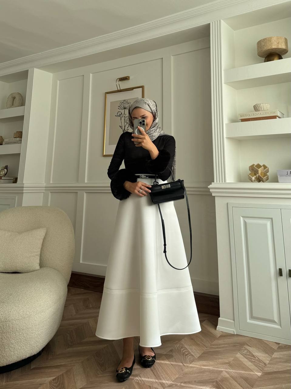 Kürklü Peluş Body - Siyah