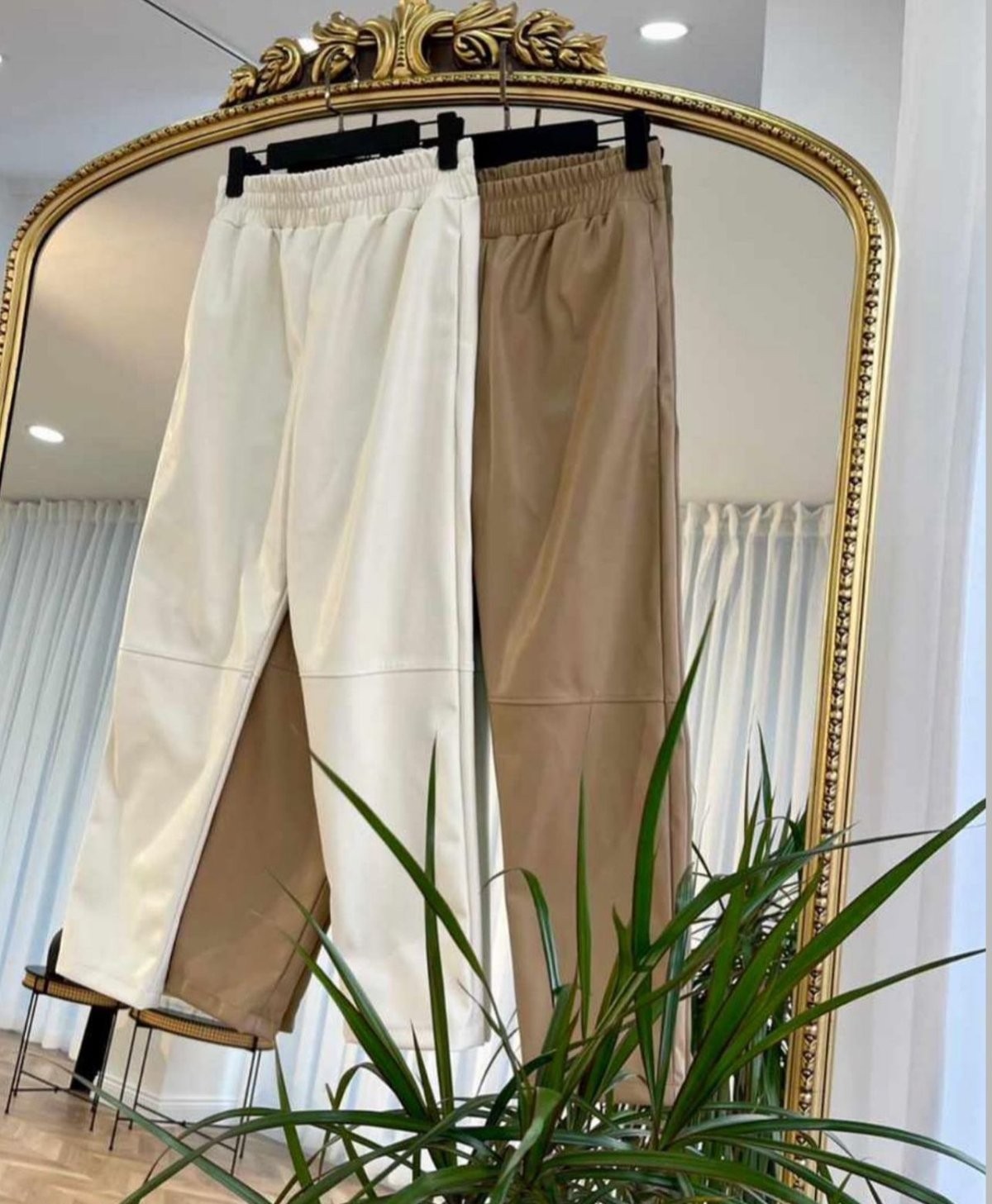 DERİ CAMEL Pantolon