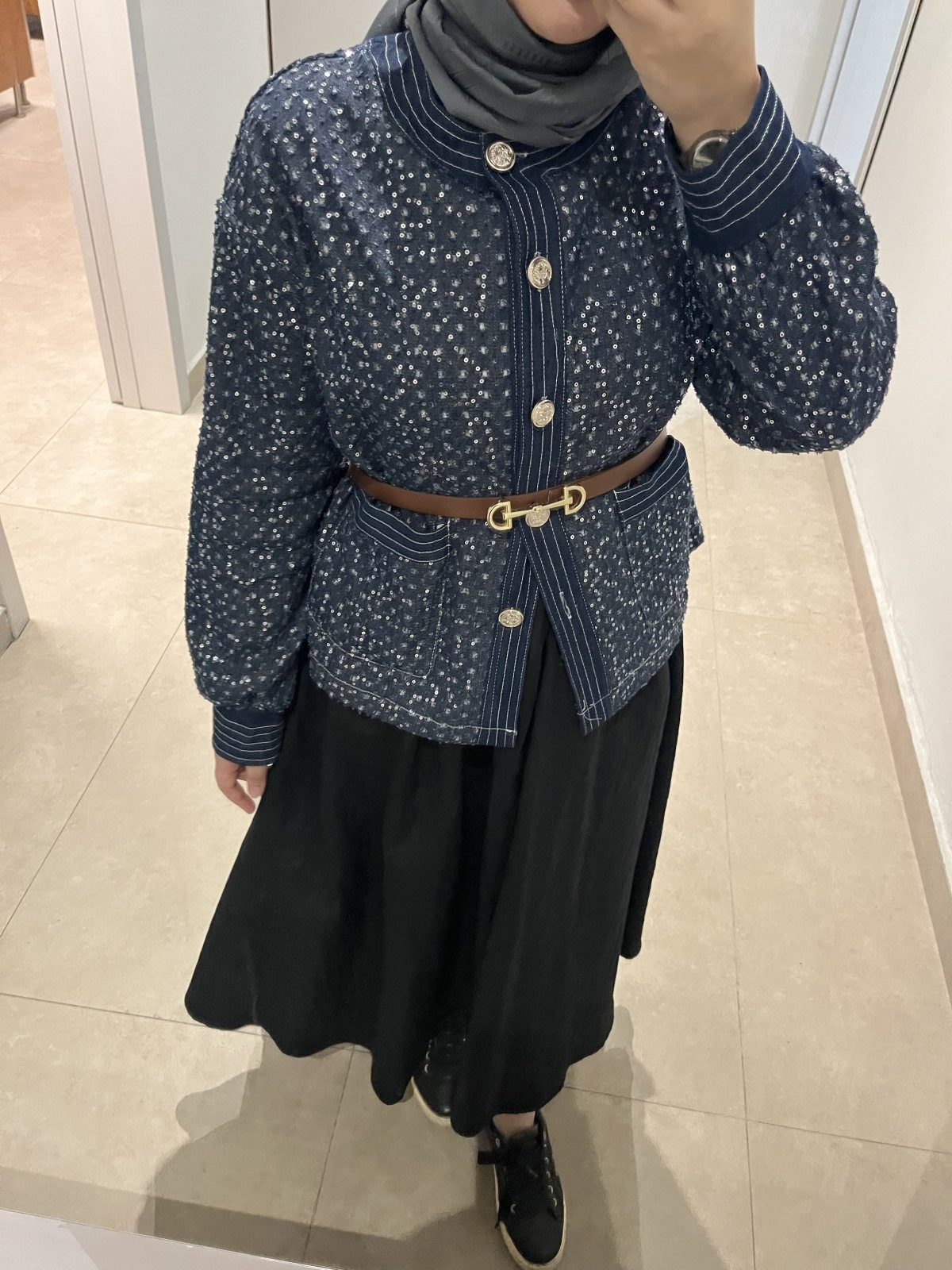 Yeni Parlak Denim Ceket