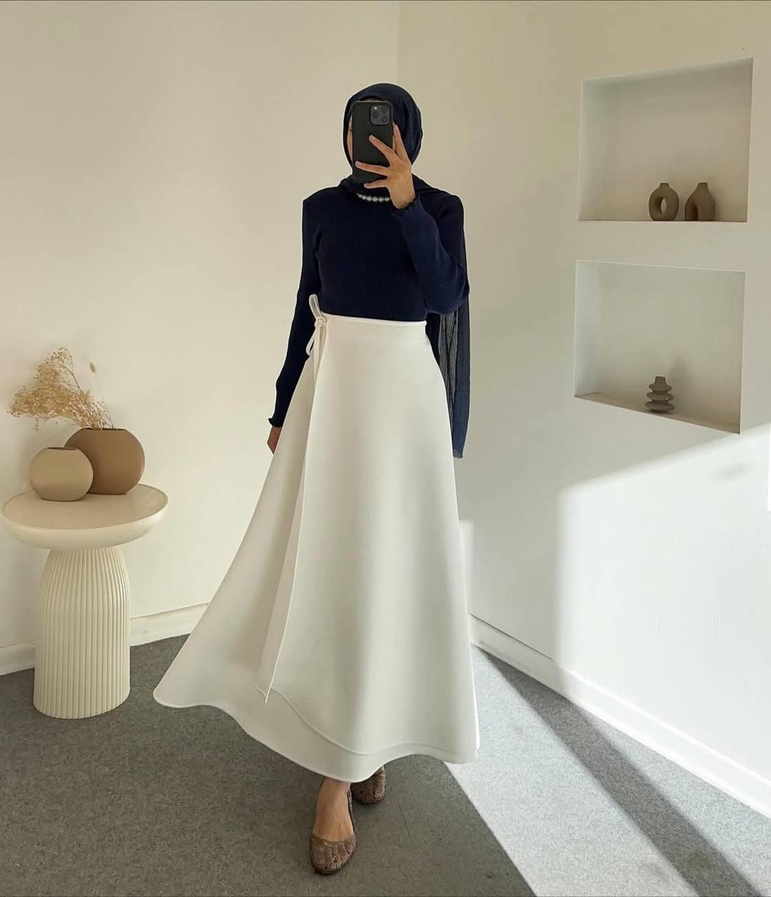 Yandan Bağlamalı Scuba Etek