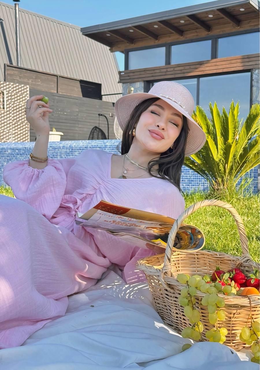 Bohem Elbise - Pembe
