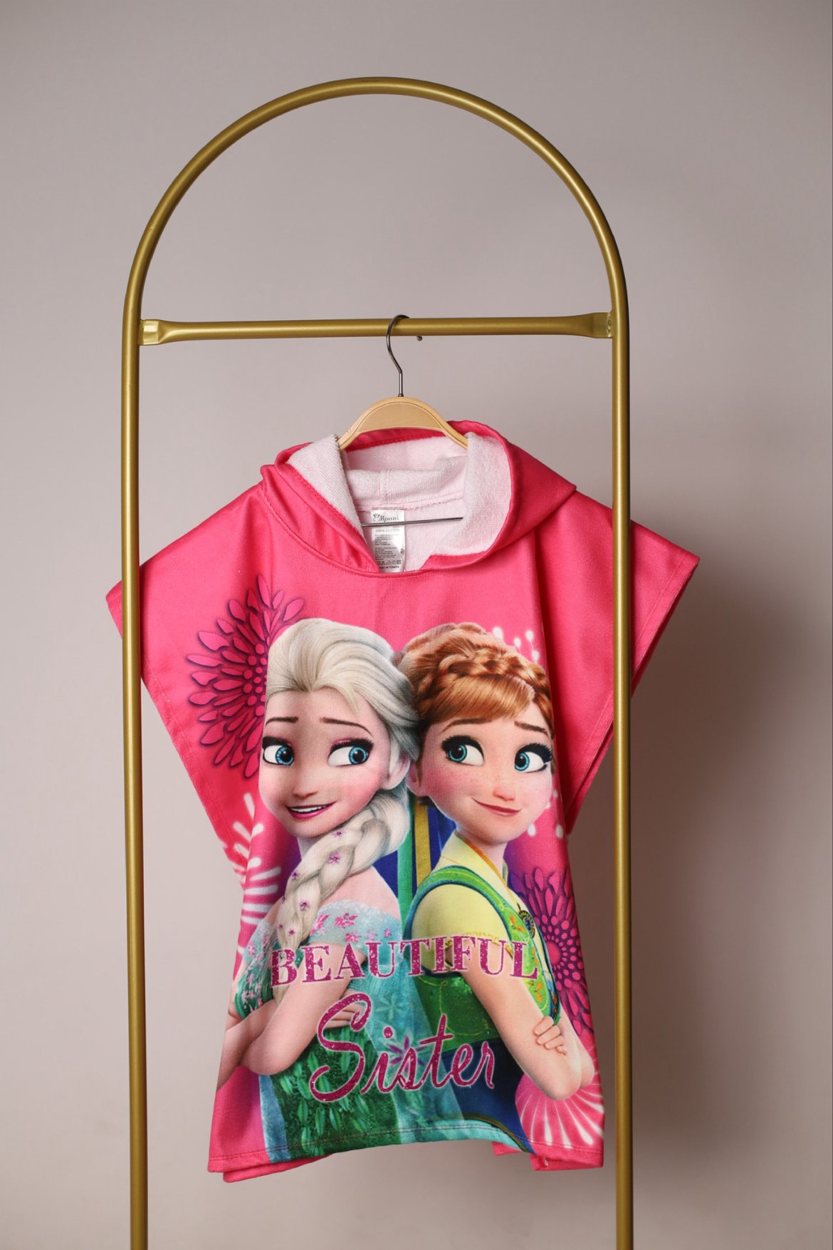 MAVİ FROZEN FRİENDS PANÇO PLAJ HAVLUSU 