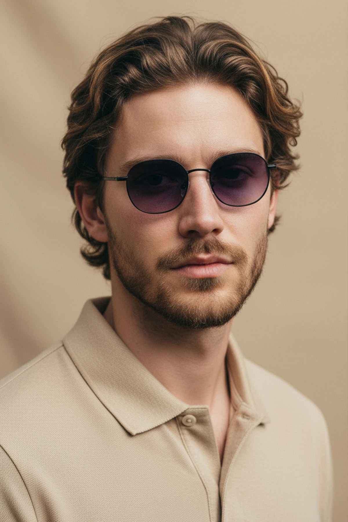 4003 | Kare Metal Polarize Unisex Güneş Gözlüğü - Siyah