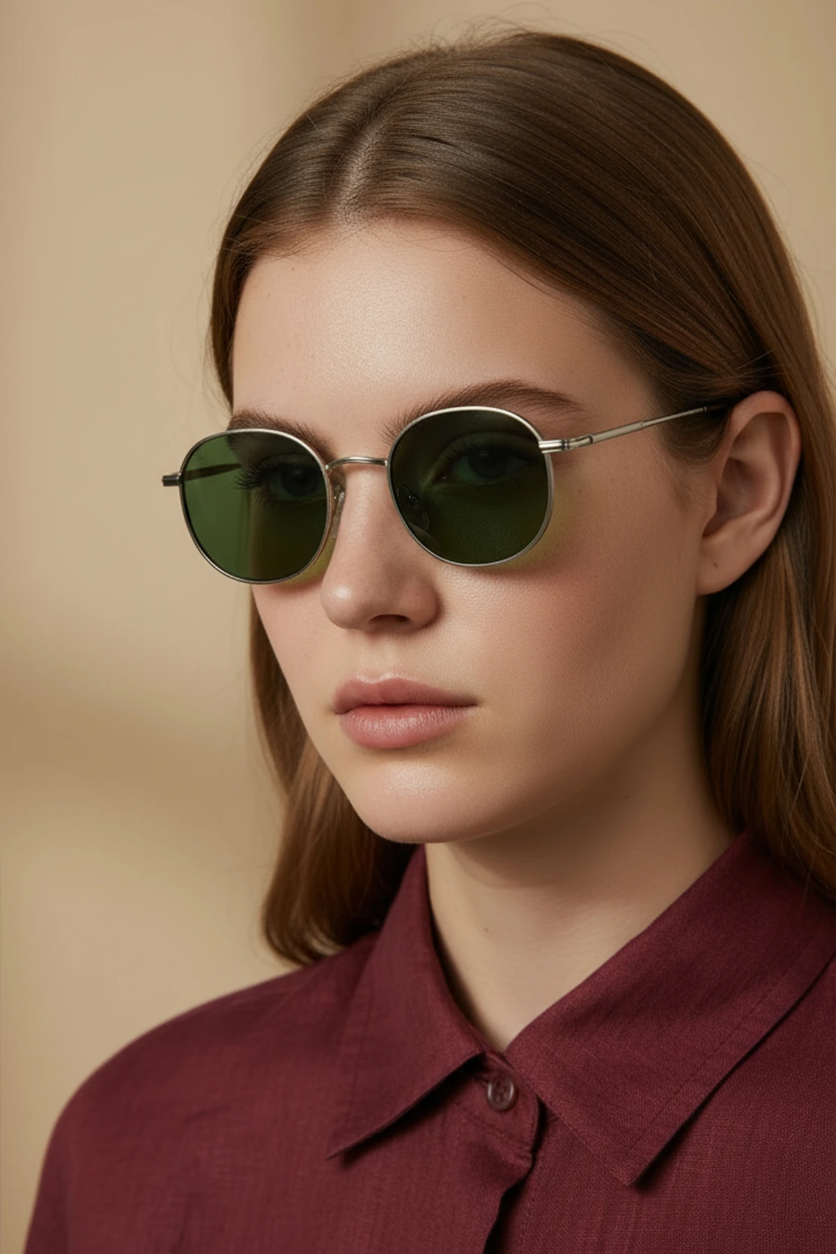 4003 | Kare Metal Polarize Unisex Güneş Gözlüğü - Gümüş