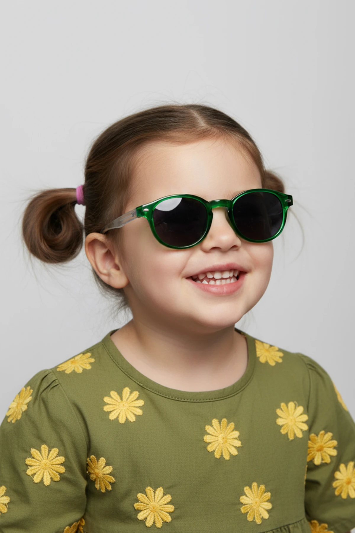 1039 ( 2-5 Yaş ) | Kare Kemik Çocuk Polarize Güneş Gözlüğü - Yeşil