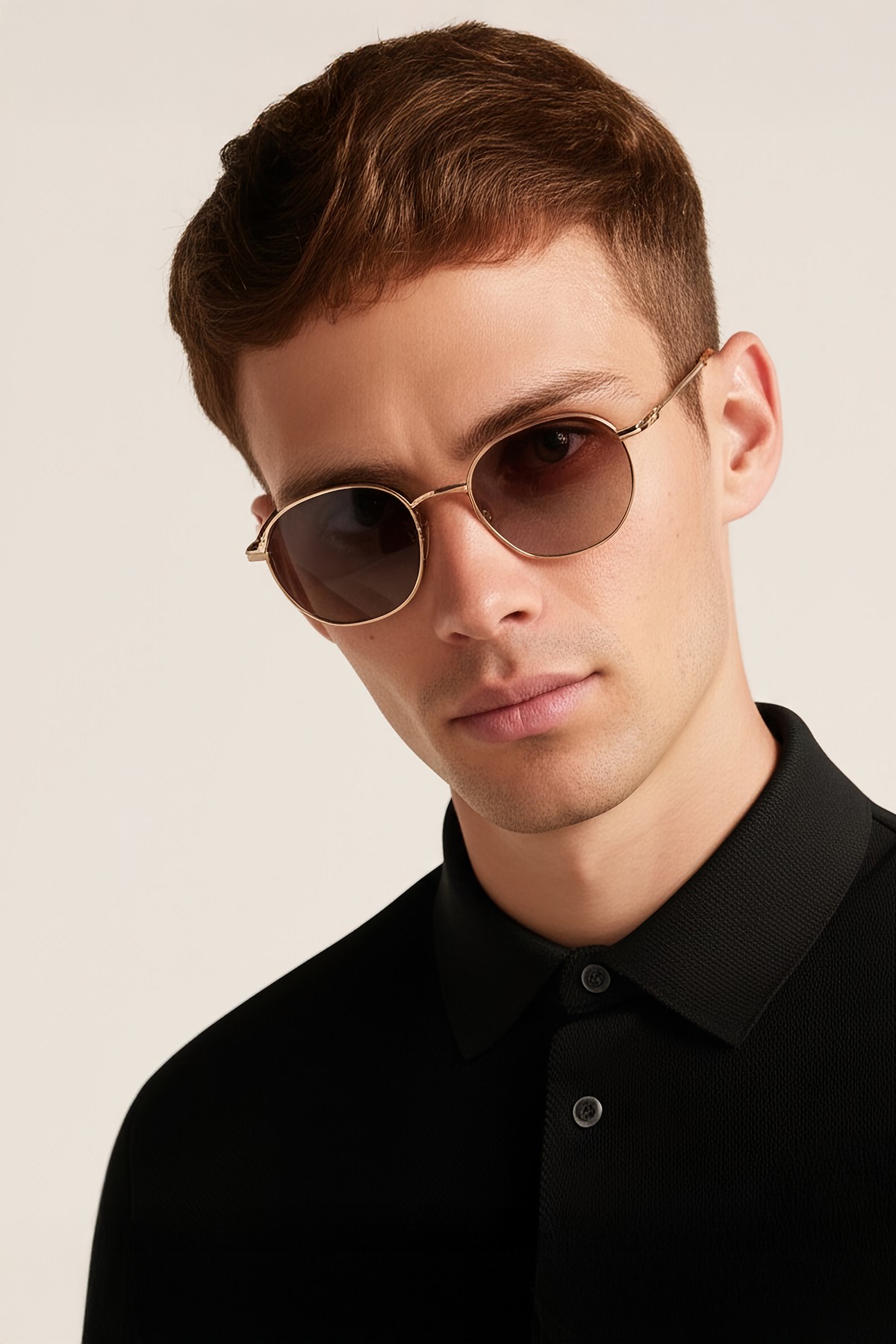 4003 | Kare Metal Polarize Unisex Güneş Gözlüğü - Sarı