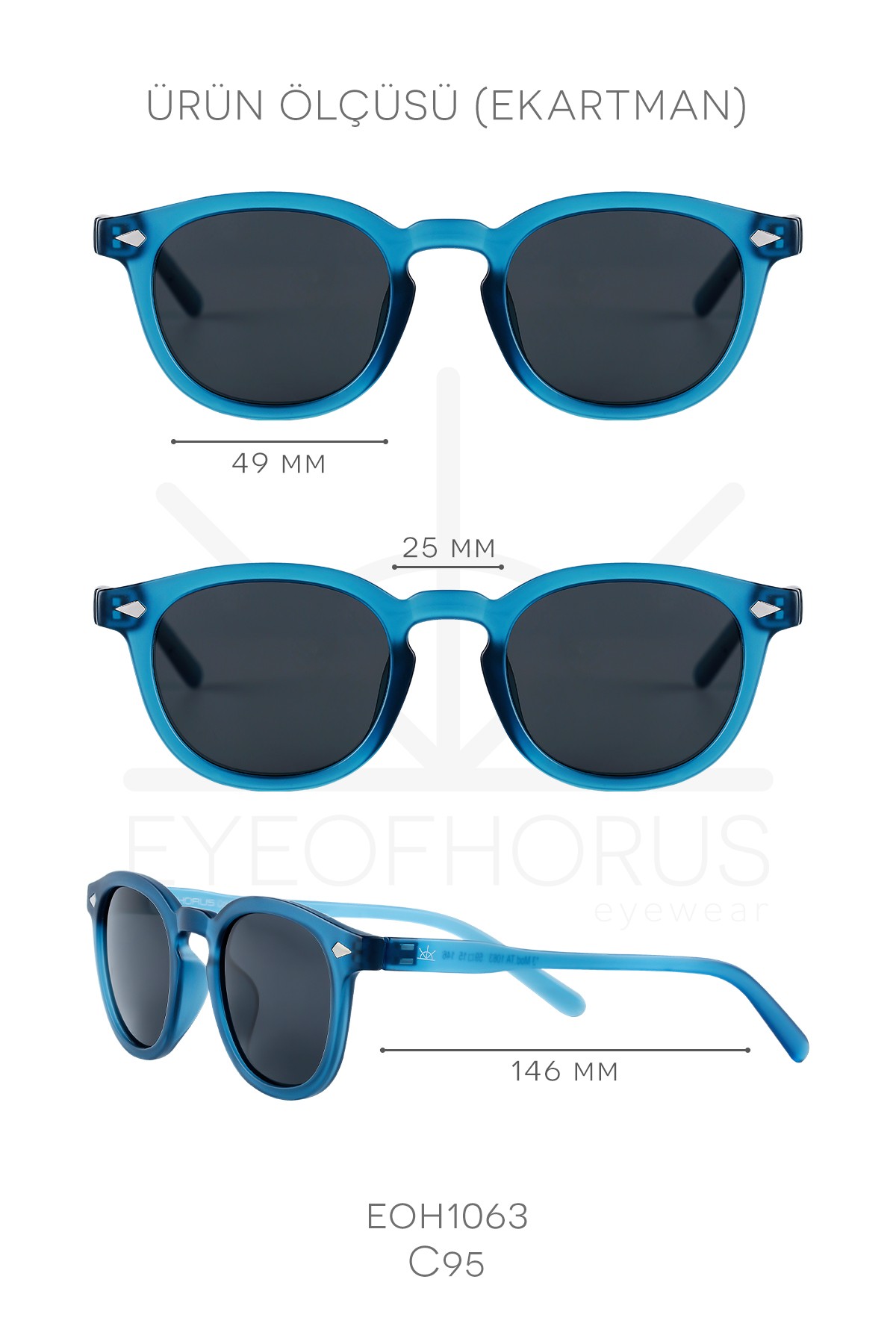 1063 | Kare Kemik Polarize Unisex Güneş Gözlüğü