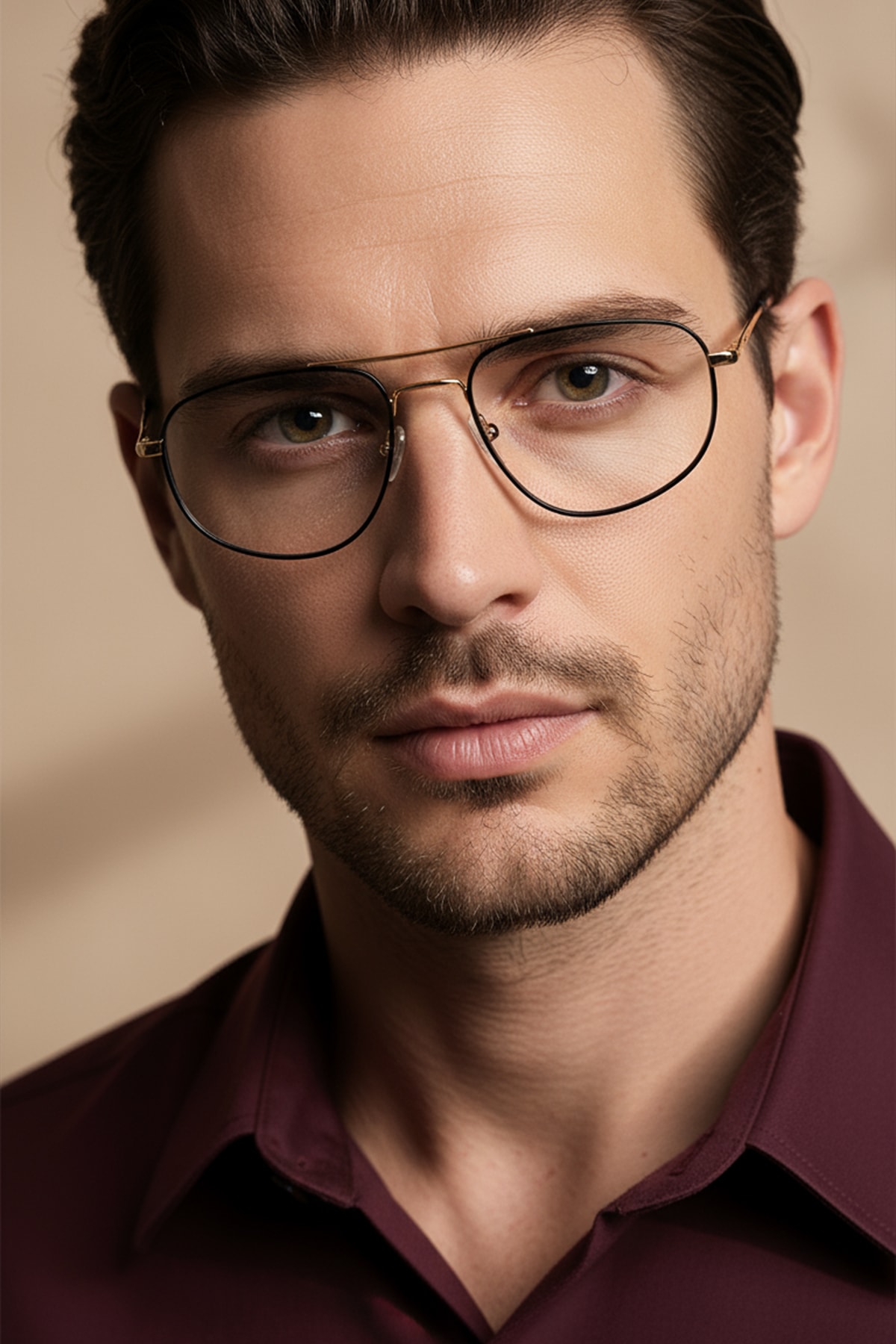 6455-M | Dikdörtgen Metal Mavi Işık Koruyucu Gözlüğü - Sarı/Siyah