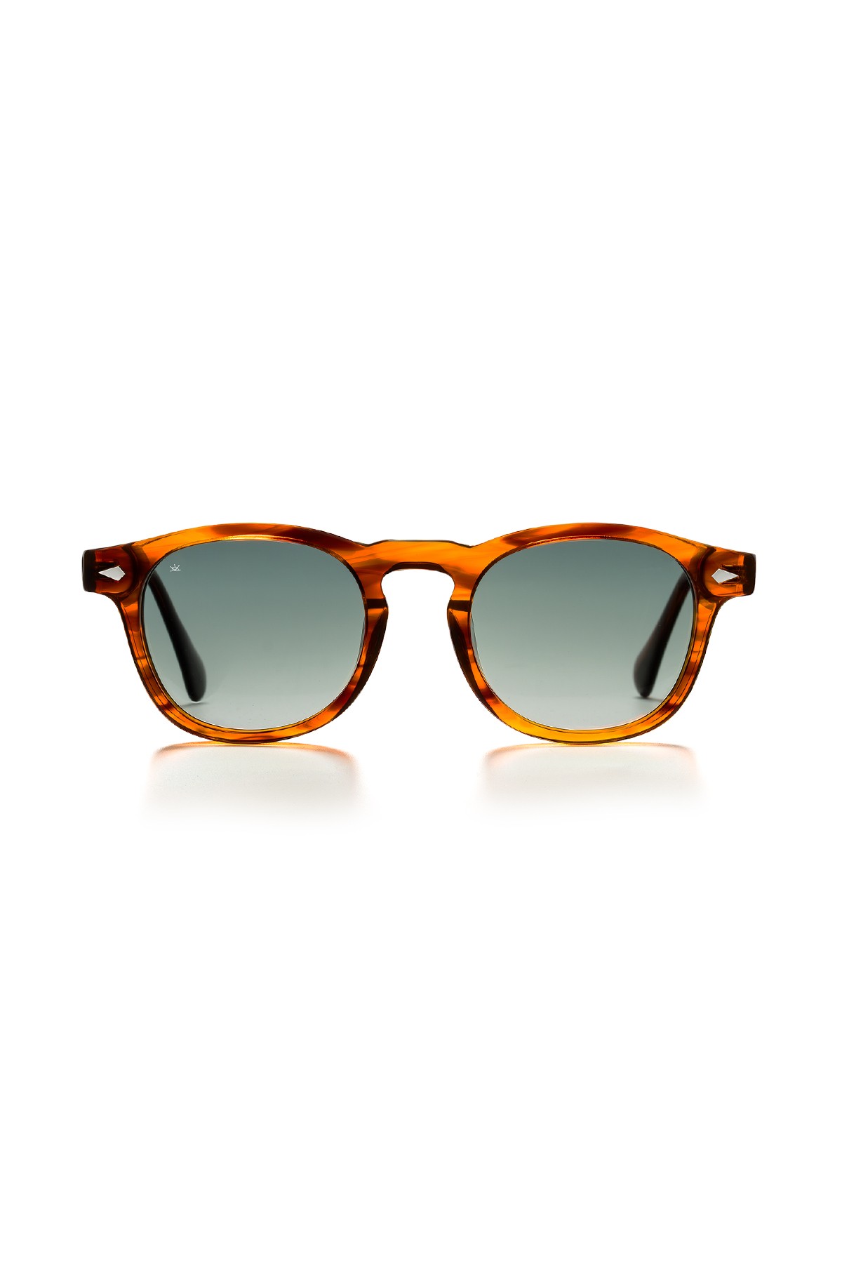 4007 | Oval Asetat Polarize Unisex Güneş Gözlüğü - Amber