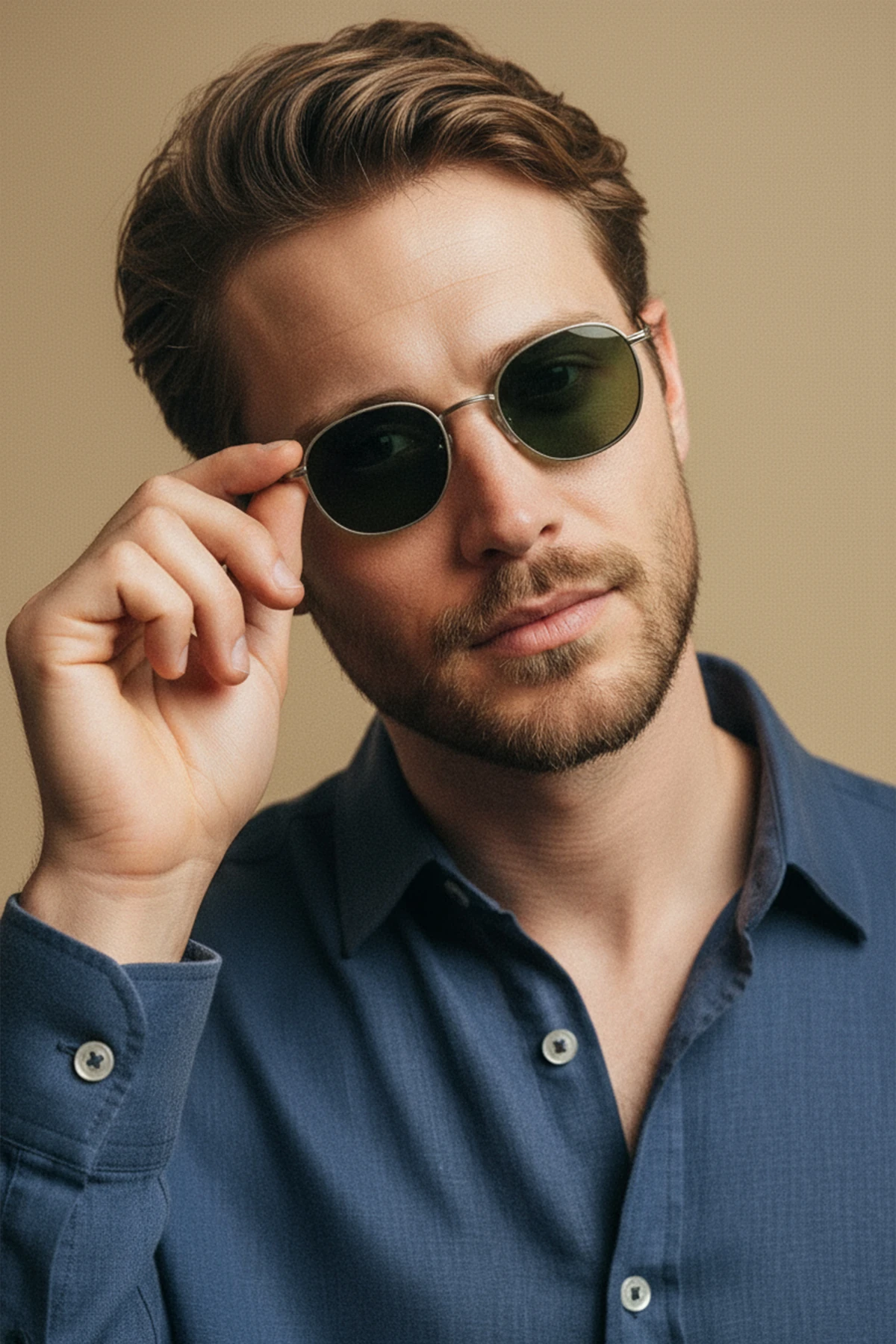 4003 | Kare Metal Polarize Unisex Güneş Gözlüğü - Gümüş