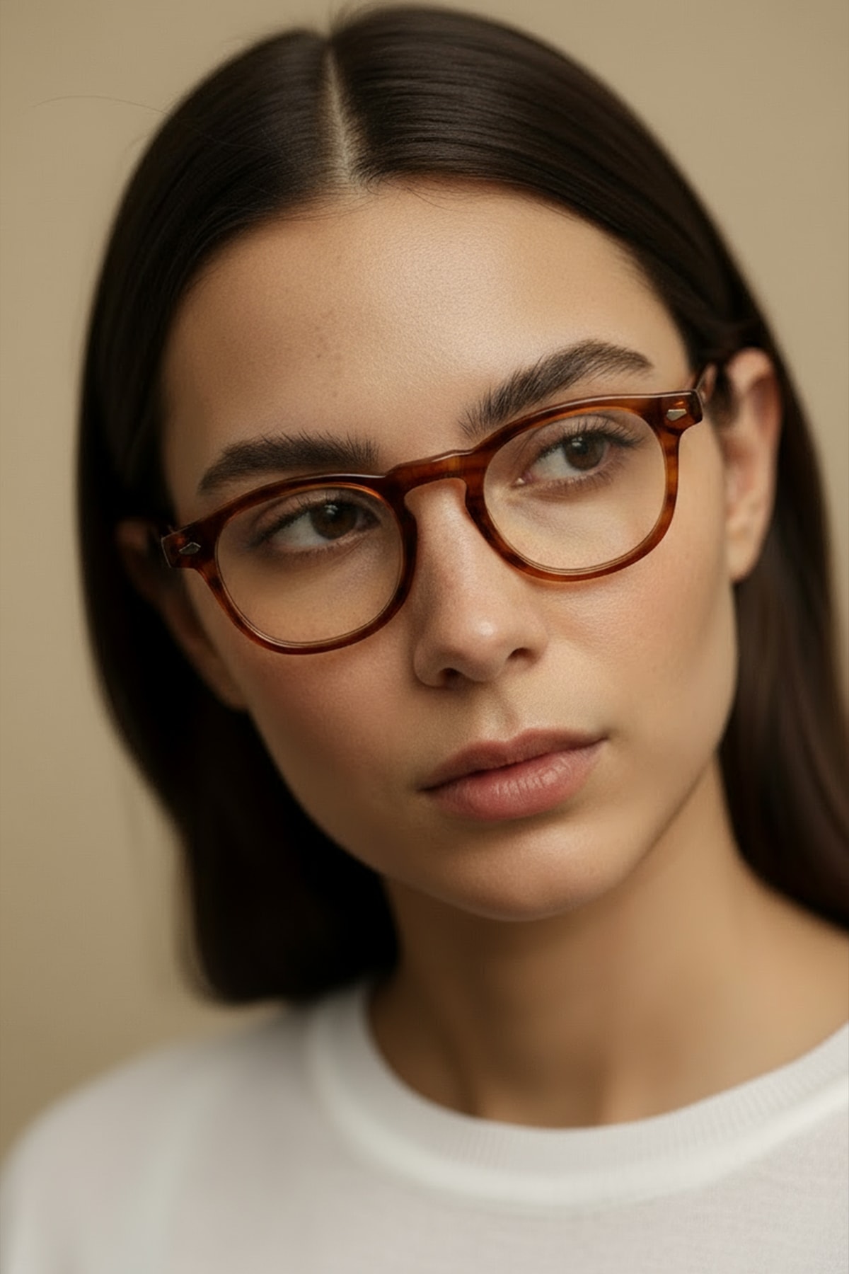 4007-M | Oval Asetat Mavi Işık Koruyucu Gözlüğü - Amber