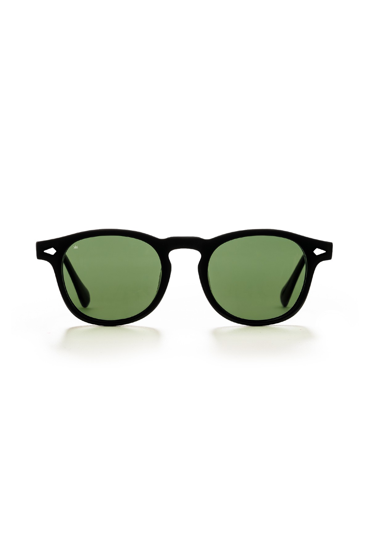 4007 | Oval Asetat Polarize Unisex Güneş Gözlüğü - Siyah