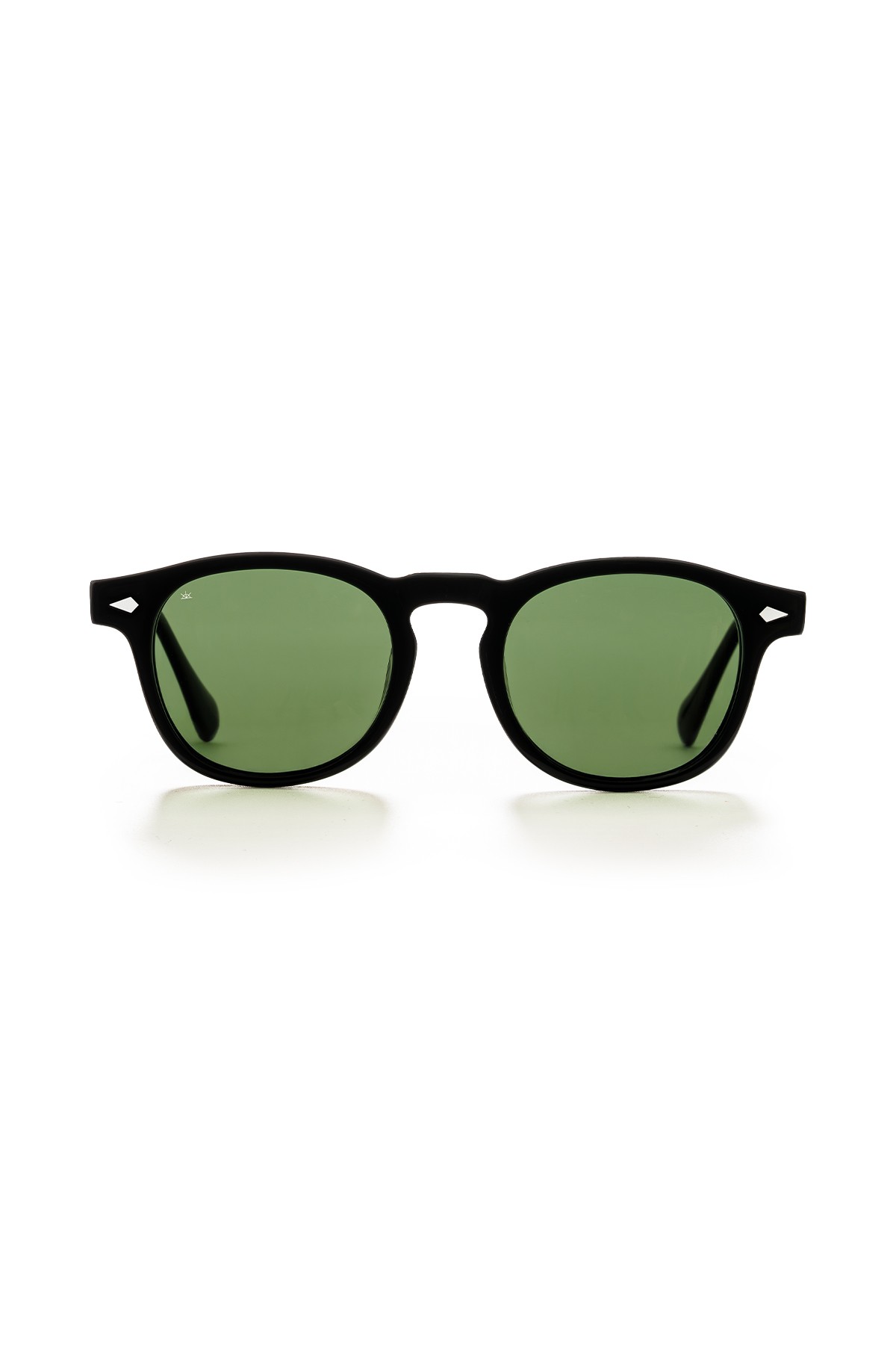 4007 | Oval Asetat Polarize Unisex Güneş Gözlüğü - Siyah