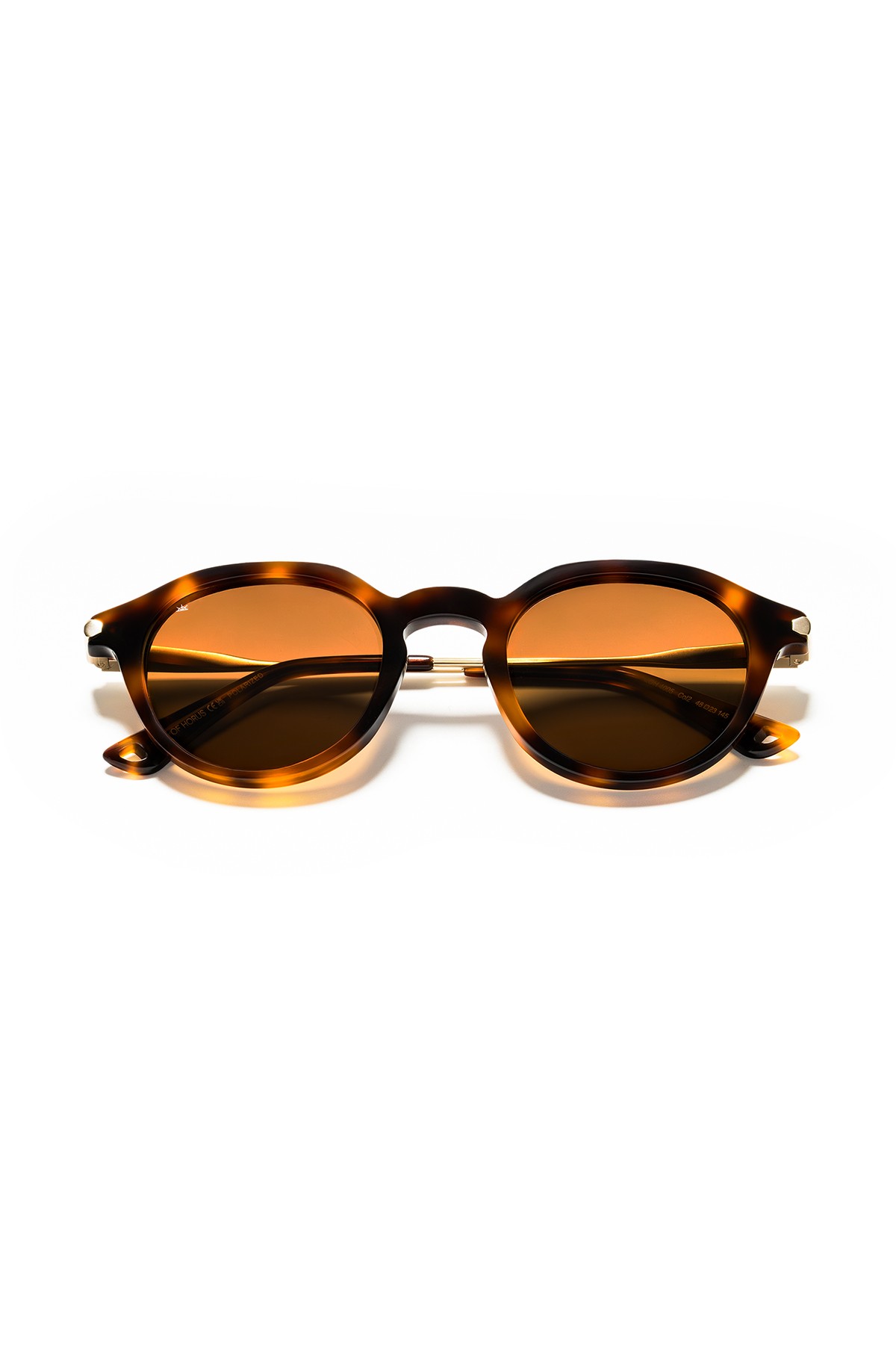 4005 | Yuvarlak Asetat Polarize Unisex Güneş Gözlüğü - Leopar