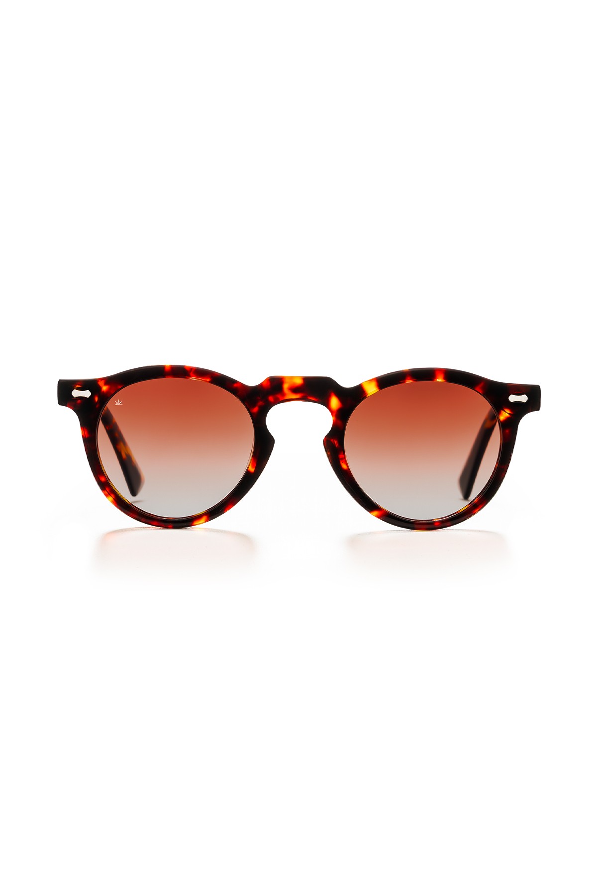 4006 | Yuvarlak Asetat Polarize Unisex Güneş Gözlüğü - Leopar